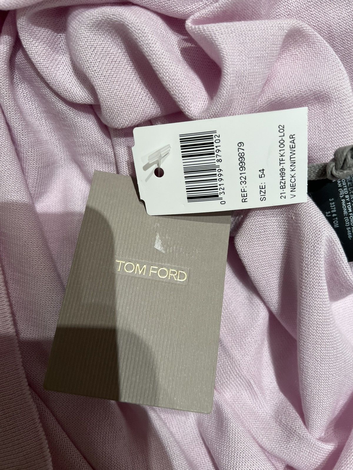 Tom Ford TOM FORD jumper 54 Italy 70% Cashmere 30% Silk Pink Size US XL / EU 56 / 4 - 8 Thumbnail