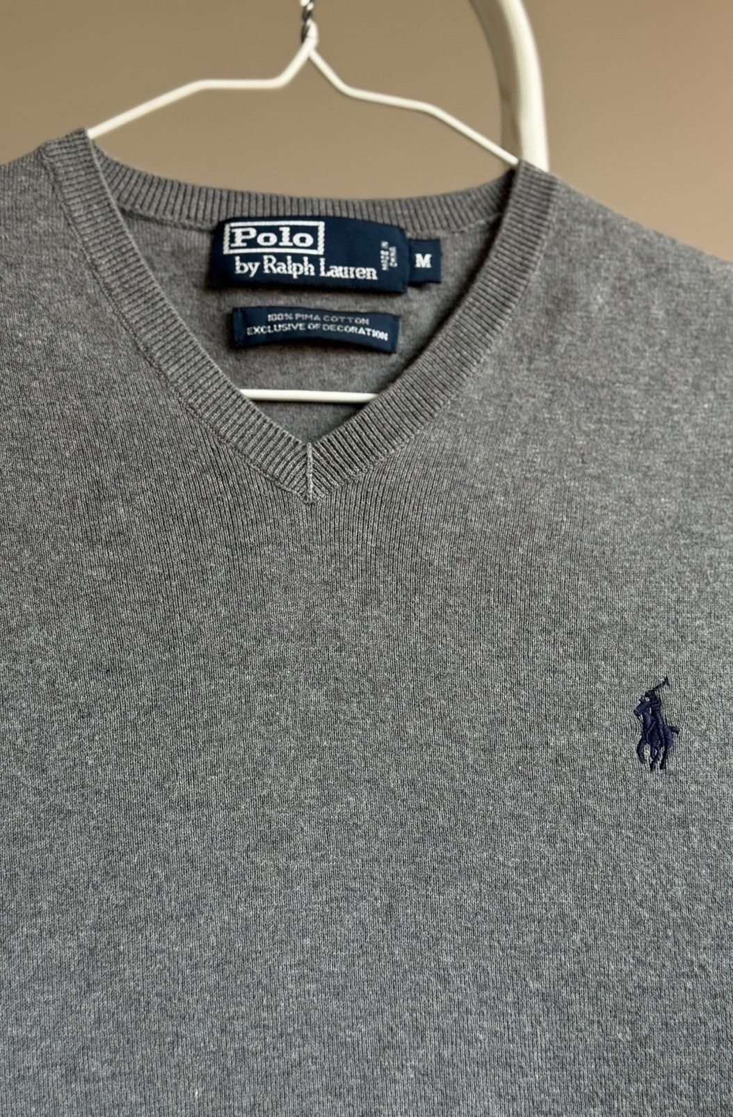 Polo Ralph Lauren Vintage Ralph Lauren S-M Cotton Gray Vest Knitted Size US M / EU 48-50 / 2 - 4 Thumbnail