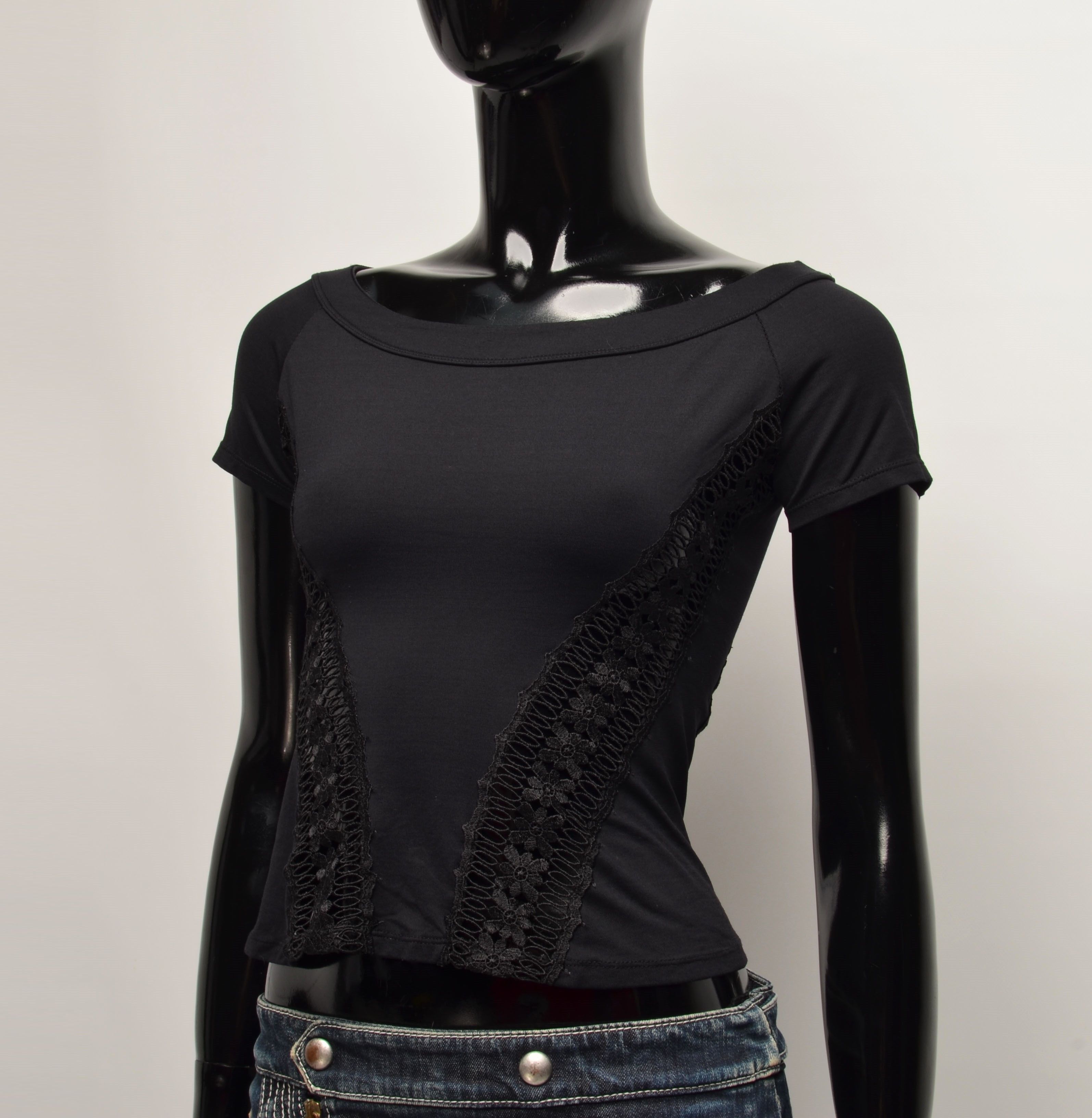 Vintage Vintage Adam Pour Eve Crochet Back Boat Neck Top Size S / US 4 / IT 40 - 9 Thumbnail