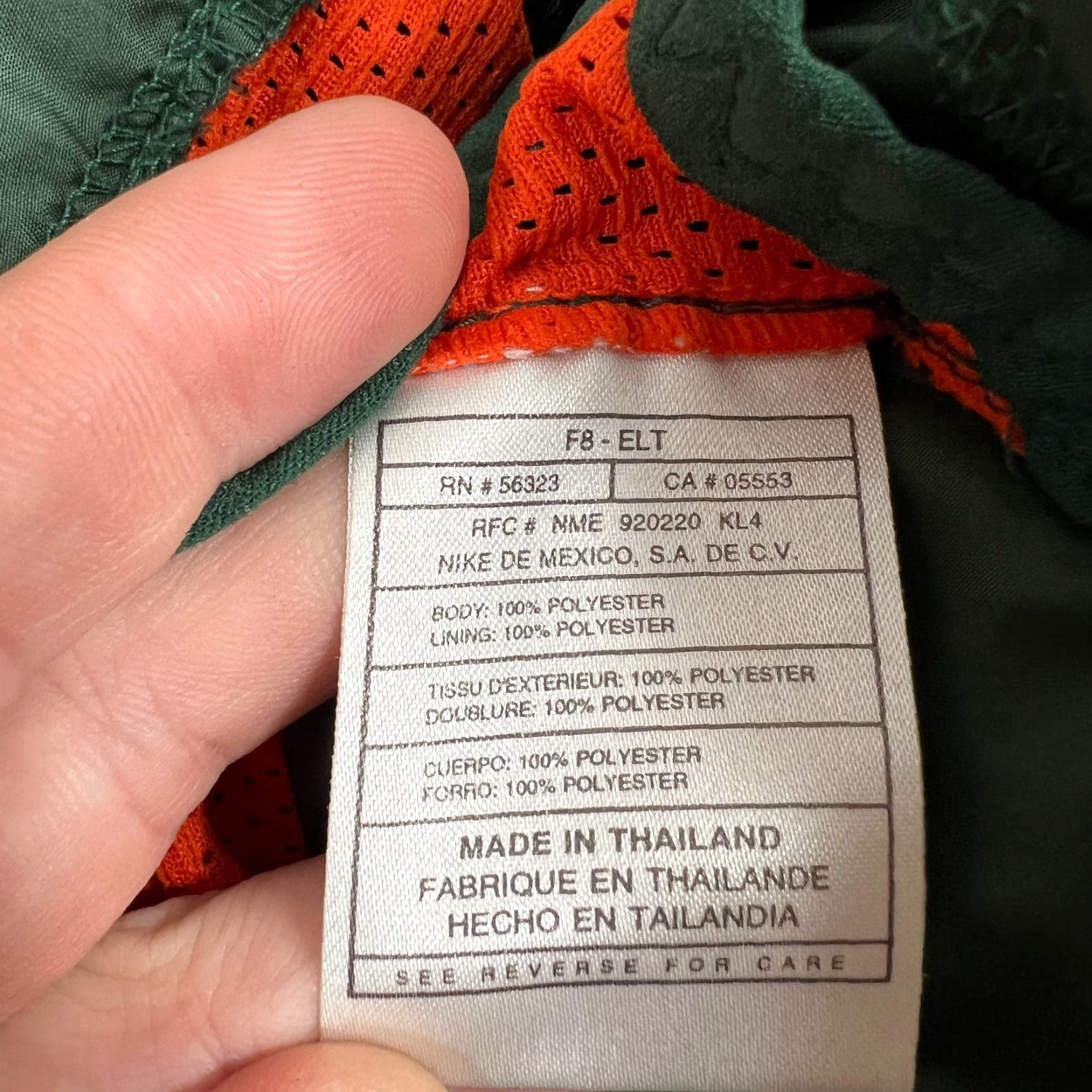 Nike Vintage 90's Nike Miami Hurricane's Men L Pullover Windbreaker Green Size US L / EU 52-54 / 3 - 6 Thumbnail