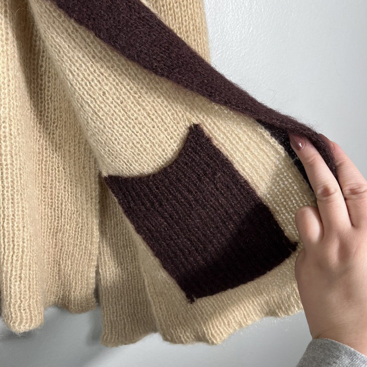 Vintage Coronia Vintage 70s Mohair Blend Tie Bell Sleeve Cardigan Size M / US 6-8 / IT 42-44 - 3 Thumbnail