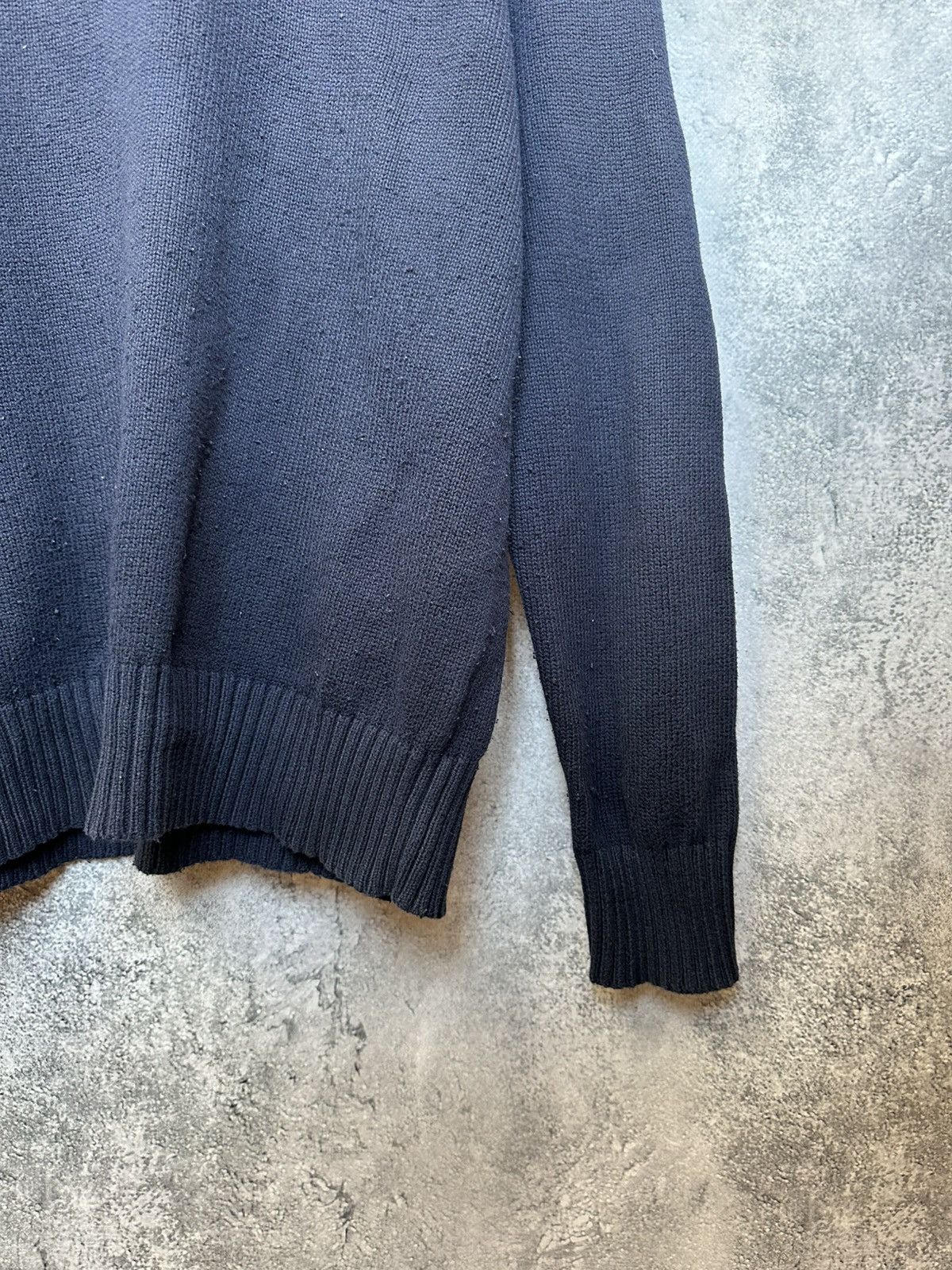 Polo Ralph Lauren × Vintage Polo Ralph Lauren Vintage 1/4 Button Knit Sweater Navy LS Size US M / EU 48-50 / 2 - 9 Thumbnail
