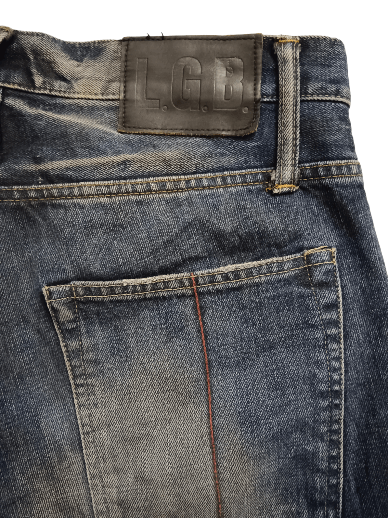 Le Grande Bleu (L.G.B.) LGB Distressed Vintage Wash Denim Jeans - Japan Exclusive Size US 33 - 11 Thumbnail