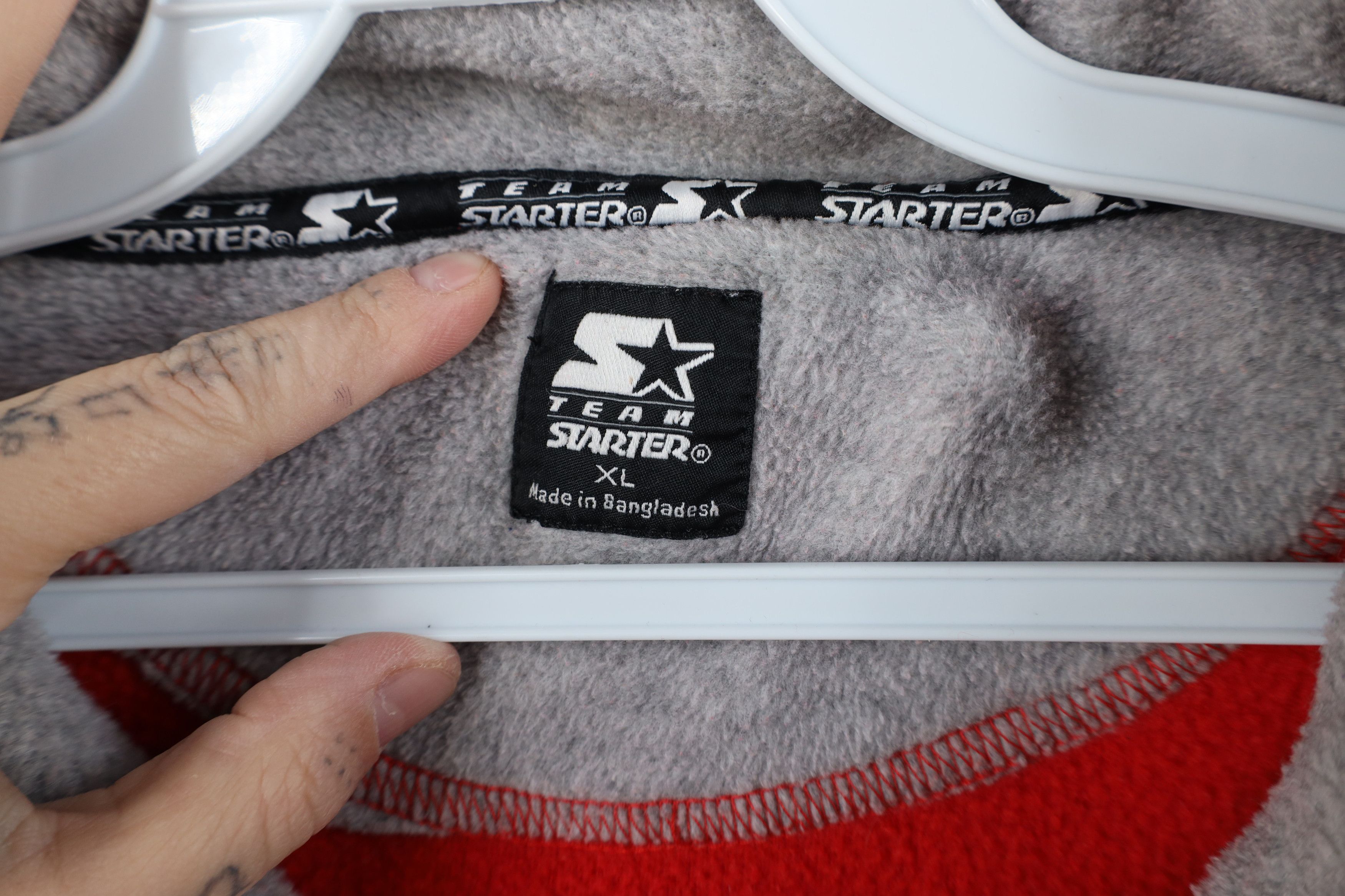 Starter Vintage 90s Starter State University Half Zip Fleece Sweater Size US XL / EU 56 / 4 - 7 Thumbnail