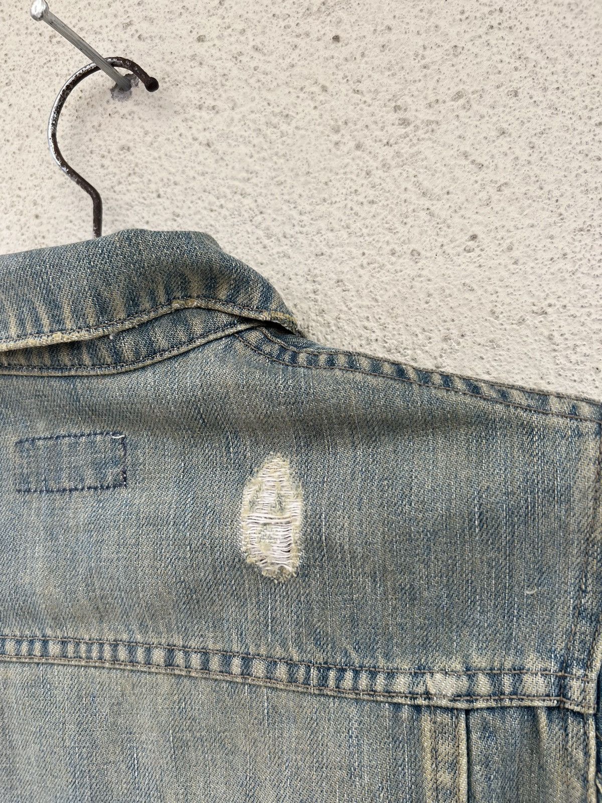 Vintage Et Vous Distress Mud Denim 4 Pocket Trucker Jacket