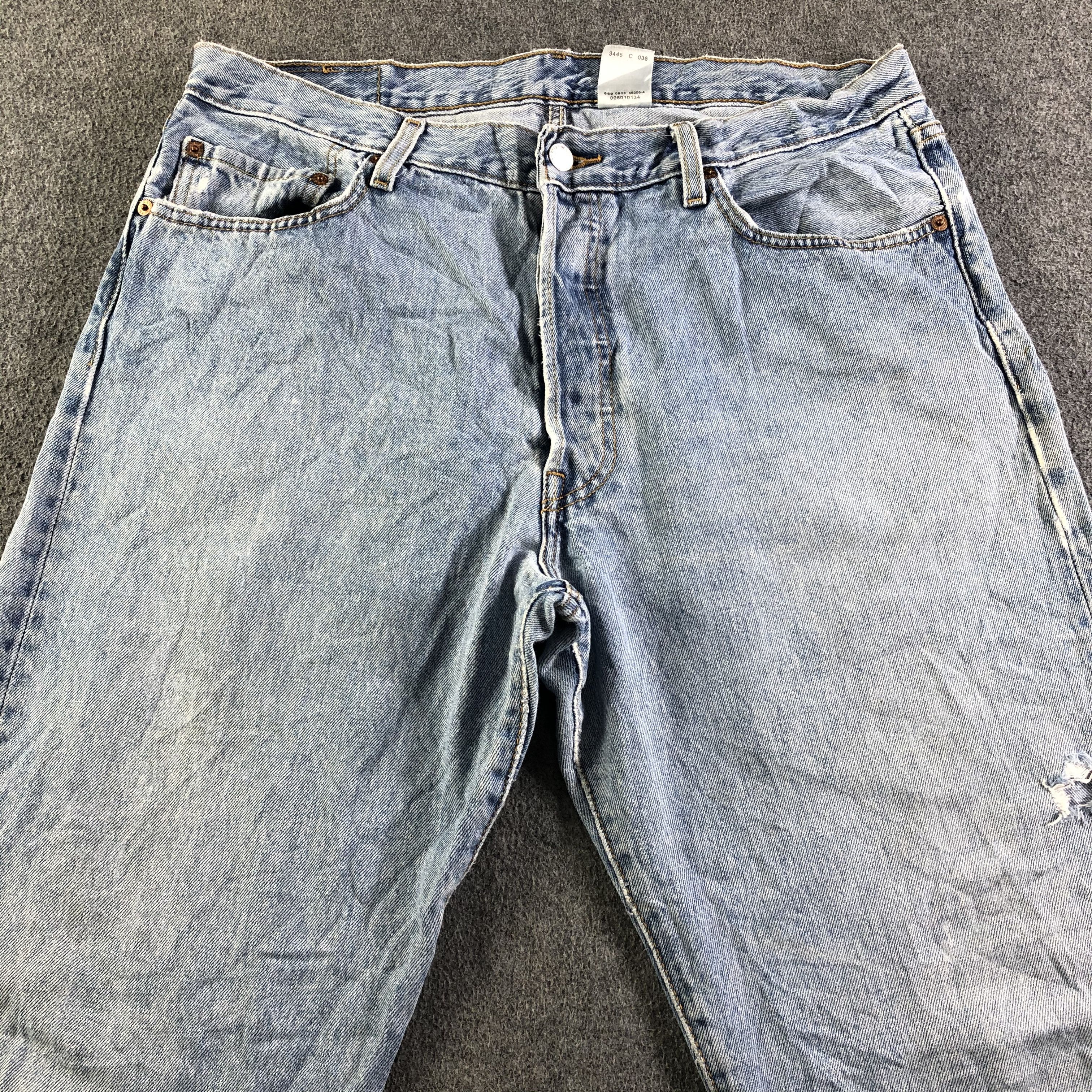 Levi's Vintage 90s Blue Wash Levis 501 Jeans-J4191 Size US 36 / EU 52 - 3 Thumbnail
