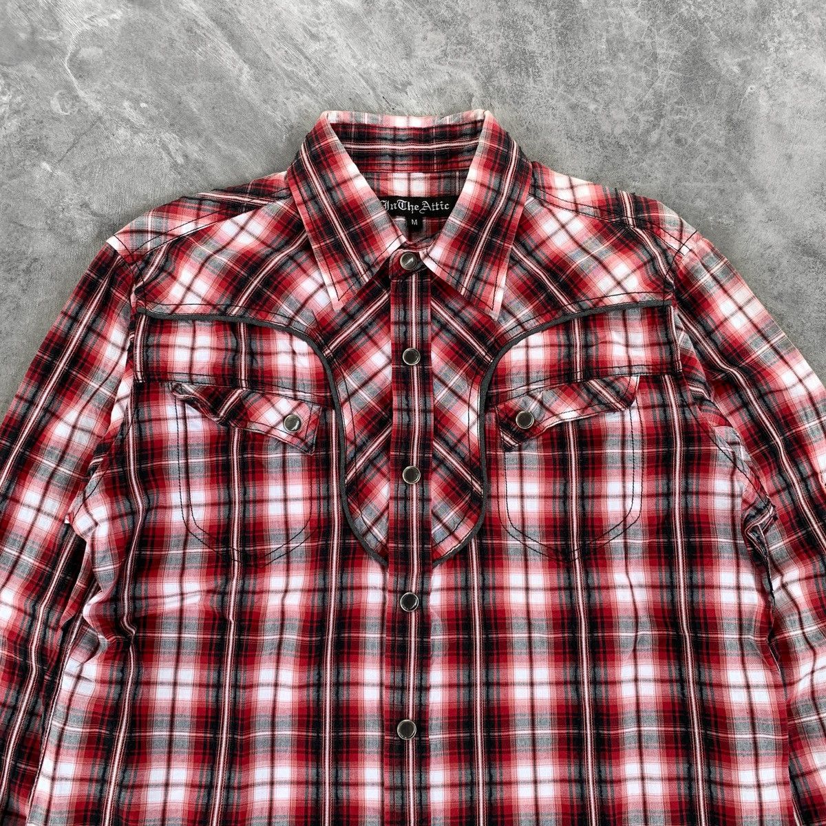 In The Attic In The Attic Plaid Gothic Punk VKei Style Shirt Size US M / EU 48-50 / 2 - 2 Thumbnail