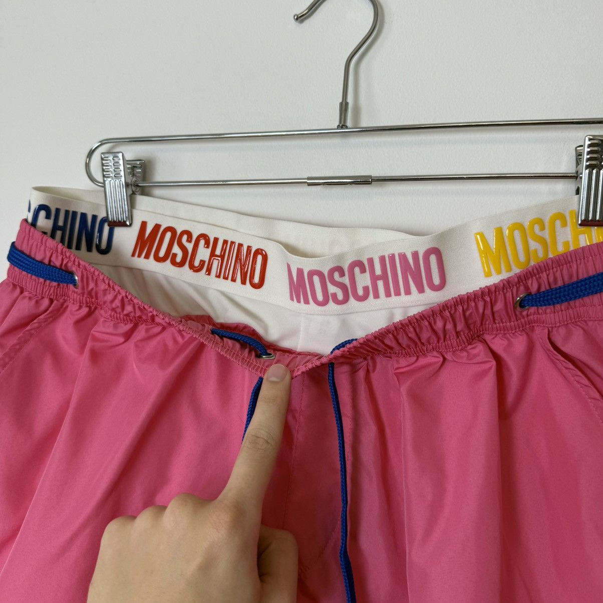Moschino Moschino Swim Multicolor Logo Nylon Shorts Pink Size US 32 / EU 48 - 3 Thumbnail