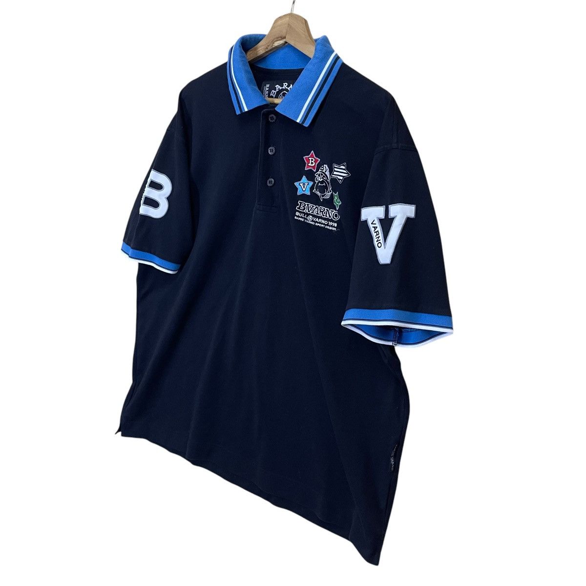 Japanese Brand Bull & Varno Big Logo Collar Shirts Size XL Size US XL / EU 56 / 4 - 3 Thumbnail