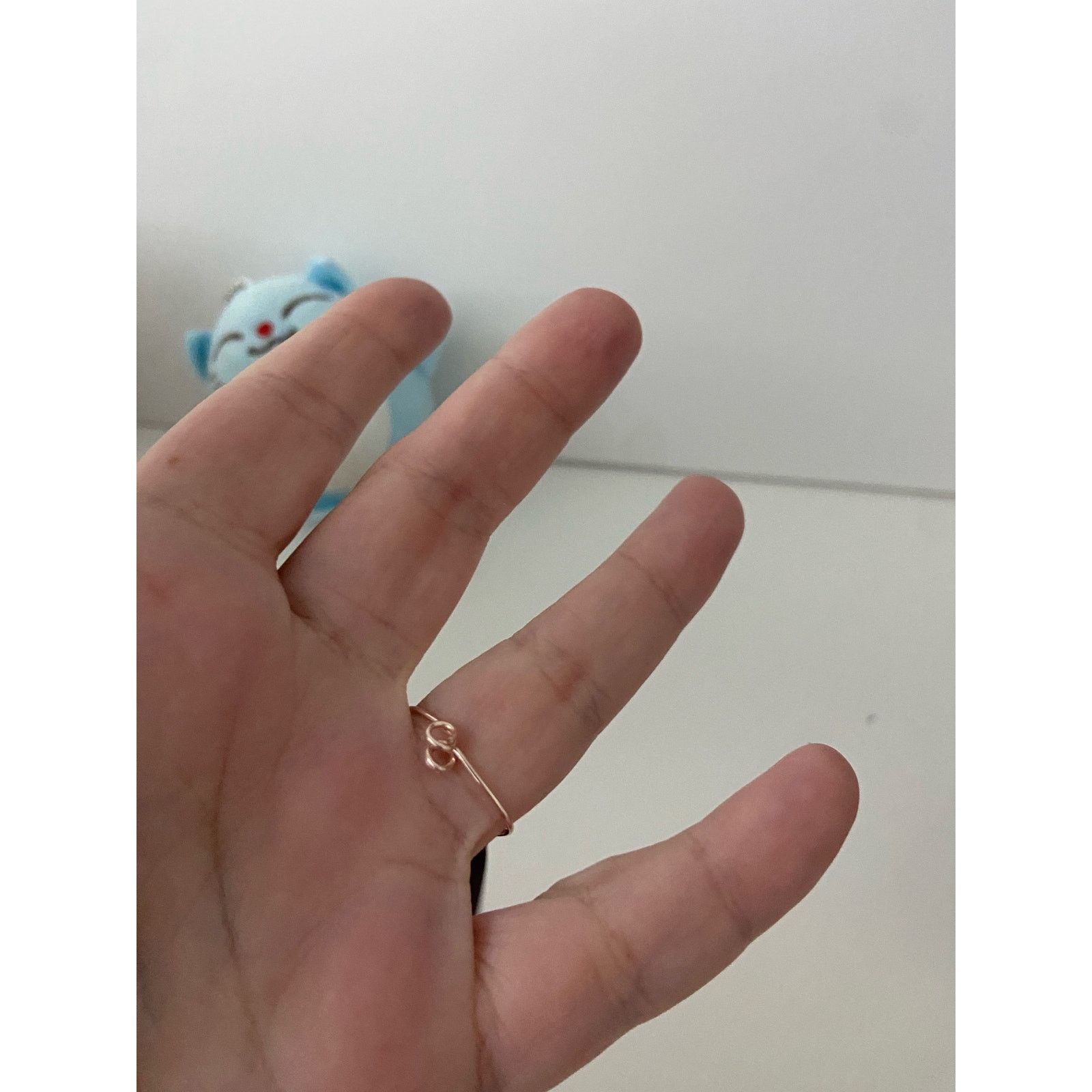 Handmade Deep brown bead wire ring size 7.5 Size ONE SIZE - 2 Thumbnail