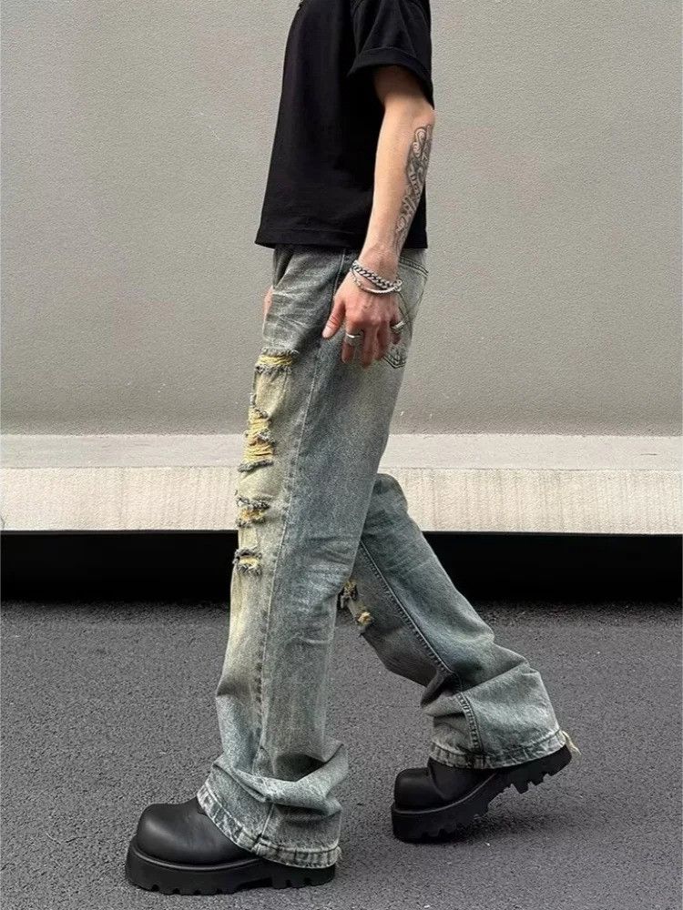 Vintage Y2K 2000S Streetwear Washed Blue Baggy Size US 30 / EU 46 - 4 Thumbnail