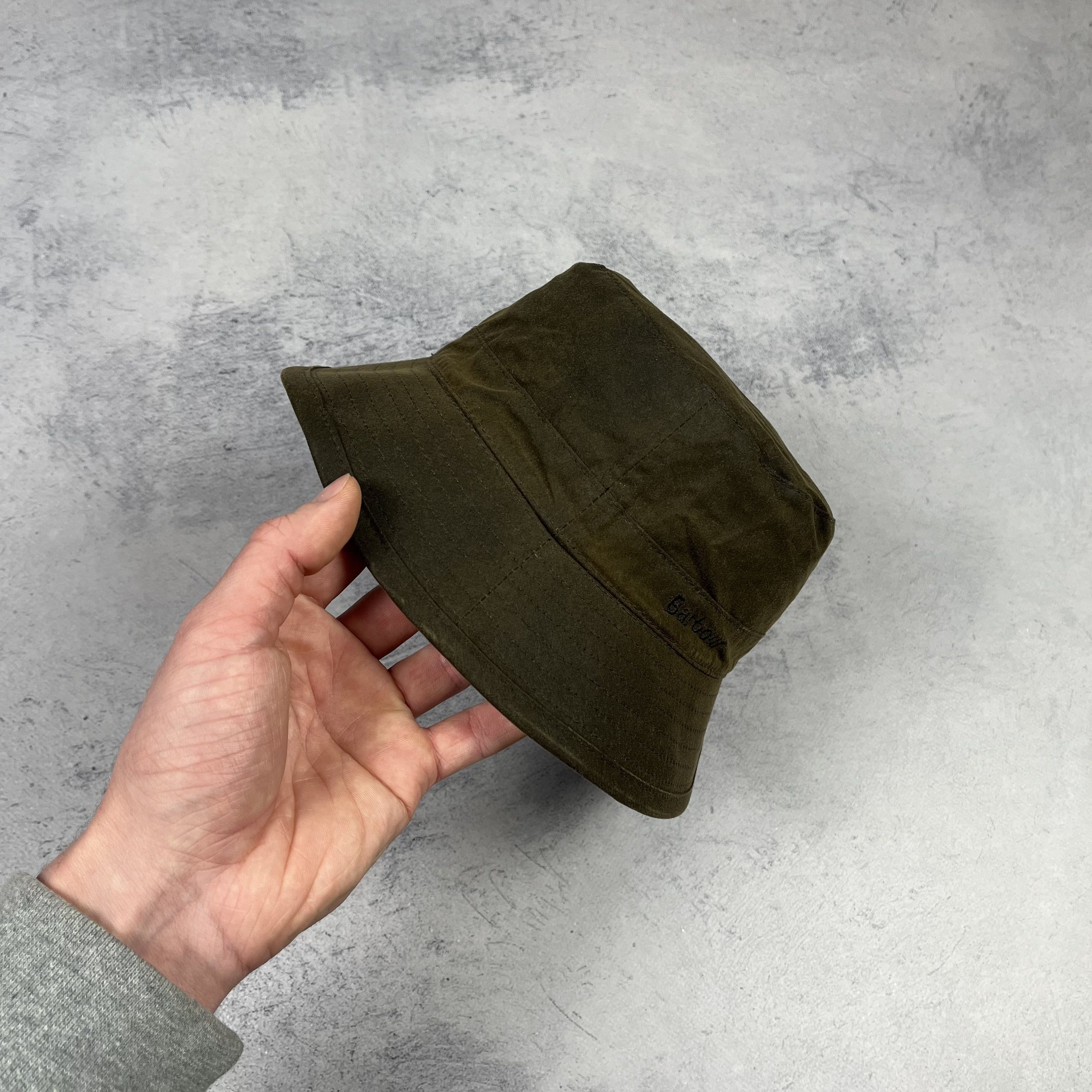 Barbour Barbour Waxed Olive Bucket Hat Size ONE SIZE - 4 Thumbnail