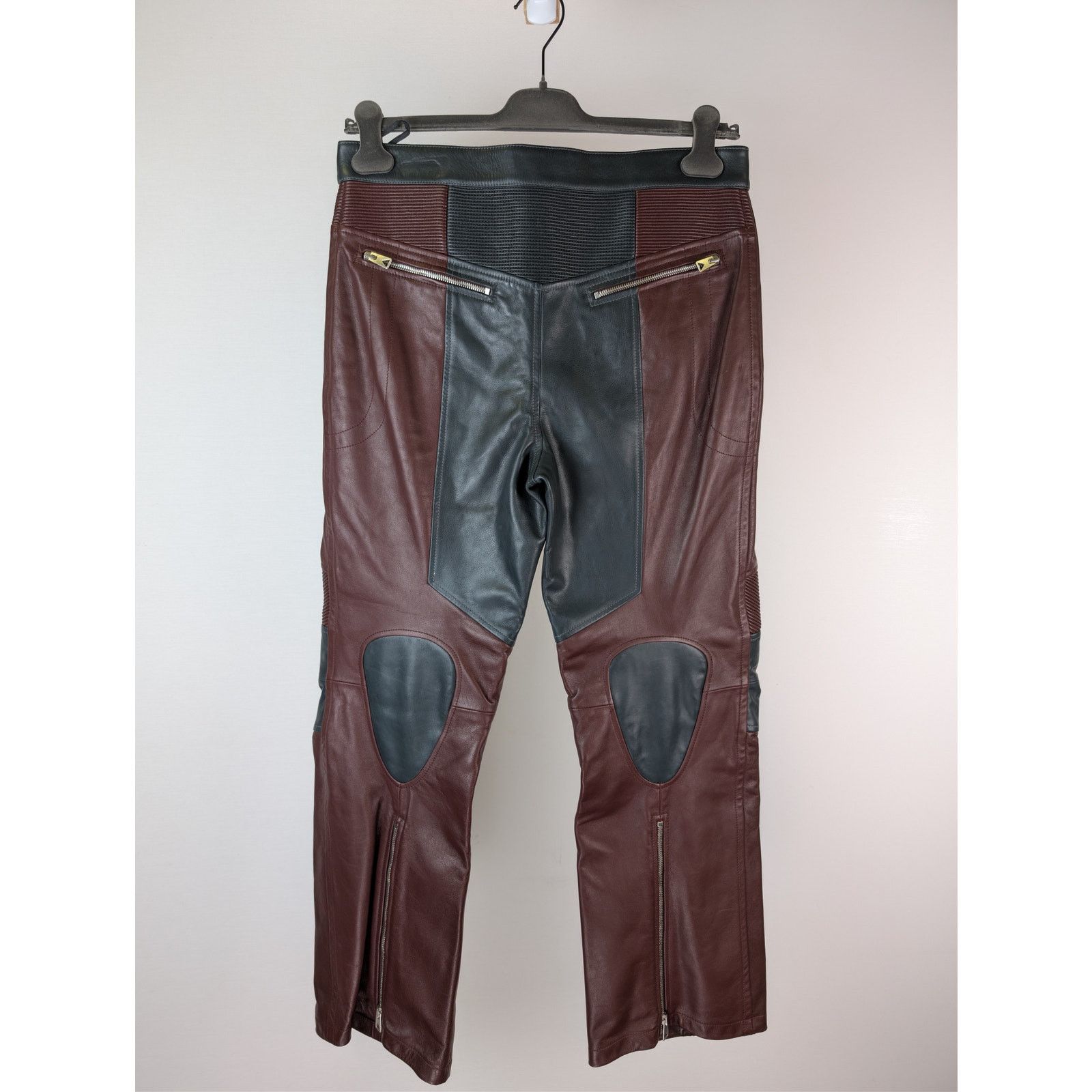 Bottega Veneta o1rshd1 Leather Biker Pants Natural Calf Pants Size US 32 / EU 48 - 15 Thumbnail