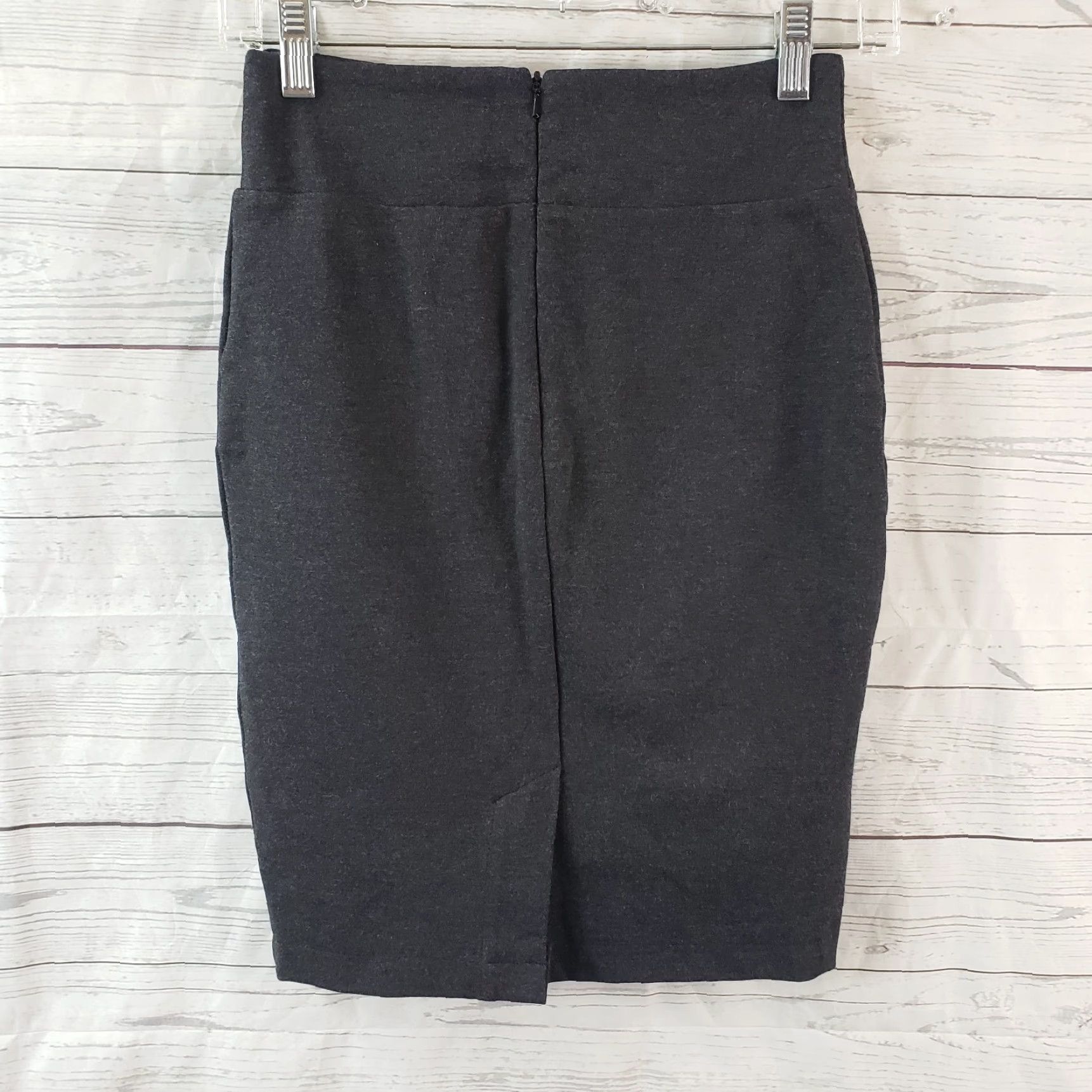 Vintage Betabrand Womens Skort Knit Solid Gray XS Pull On Skirt Short Size 26" / US 2 / IT 38 - 2 Thumbnail