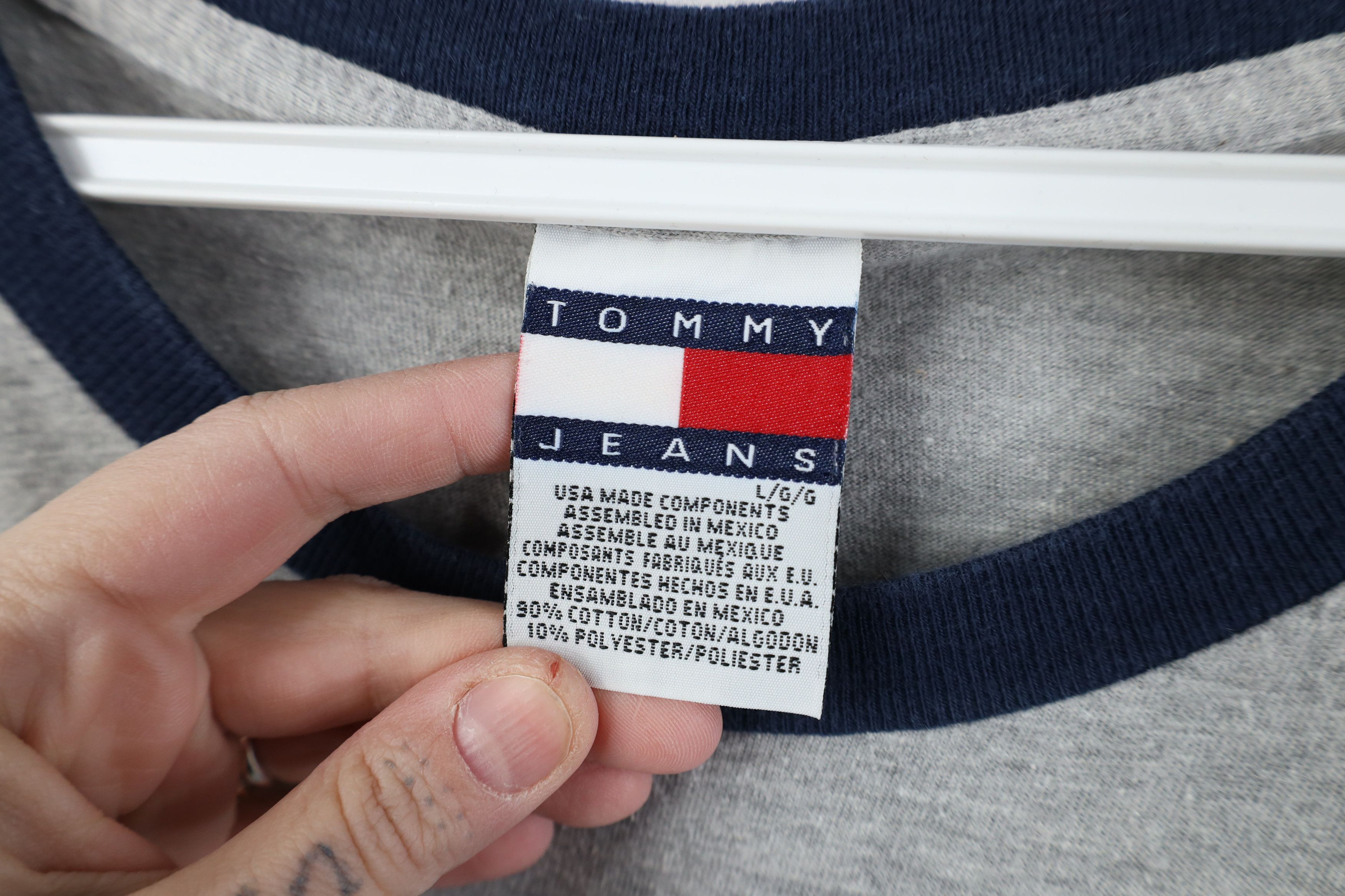 Tommy Hilfiger Vintage 90s Tommy Hilfiger Spell Out Baggy Fit T-Shirt Gray Size US L / EU 52-54 / 3 - 7 Thumbnail