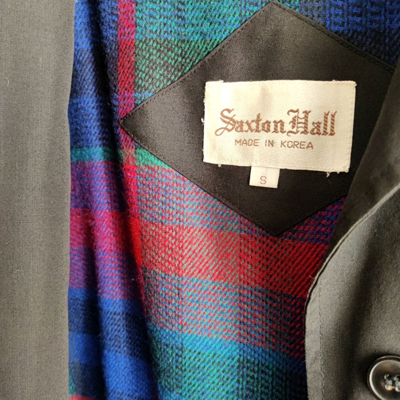 Vintage VINTAGE Saxton Hall Coat Women's S Black Long Jacket Flannel Lined 1980s Tailored | Coat | Womens | Black | 1980s Size S / US 4 / IT 40 - 4 Thumbnail