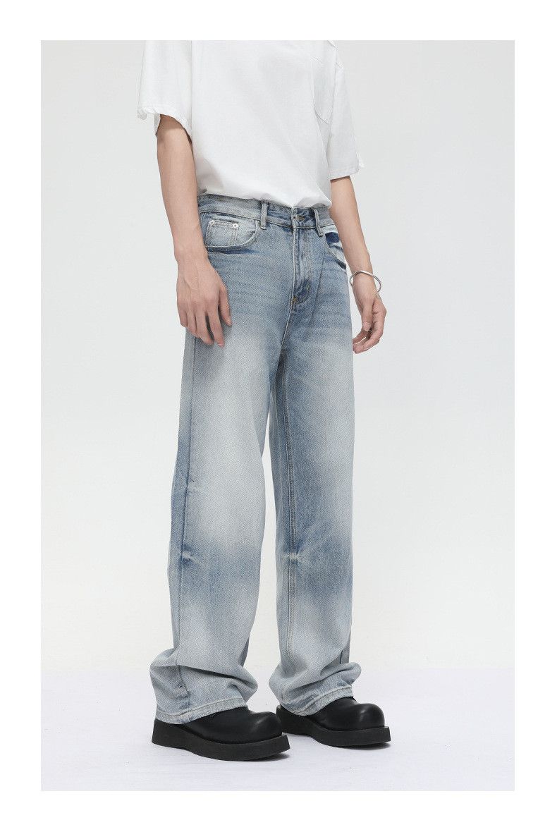 Japanese Brand × Jean Japanese retro washed distressed wide-leg loose washed jeans Size US 32 / EU 48 - 6 Thumbnail