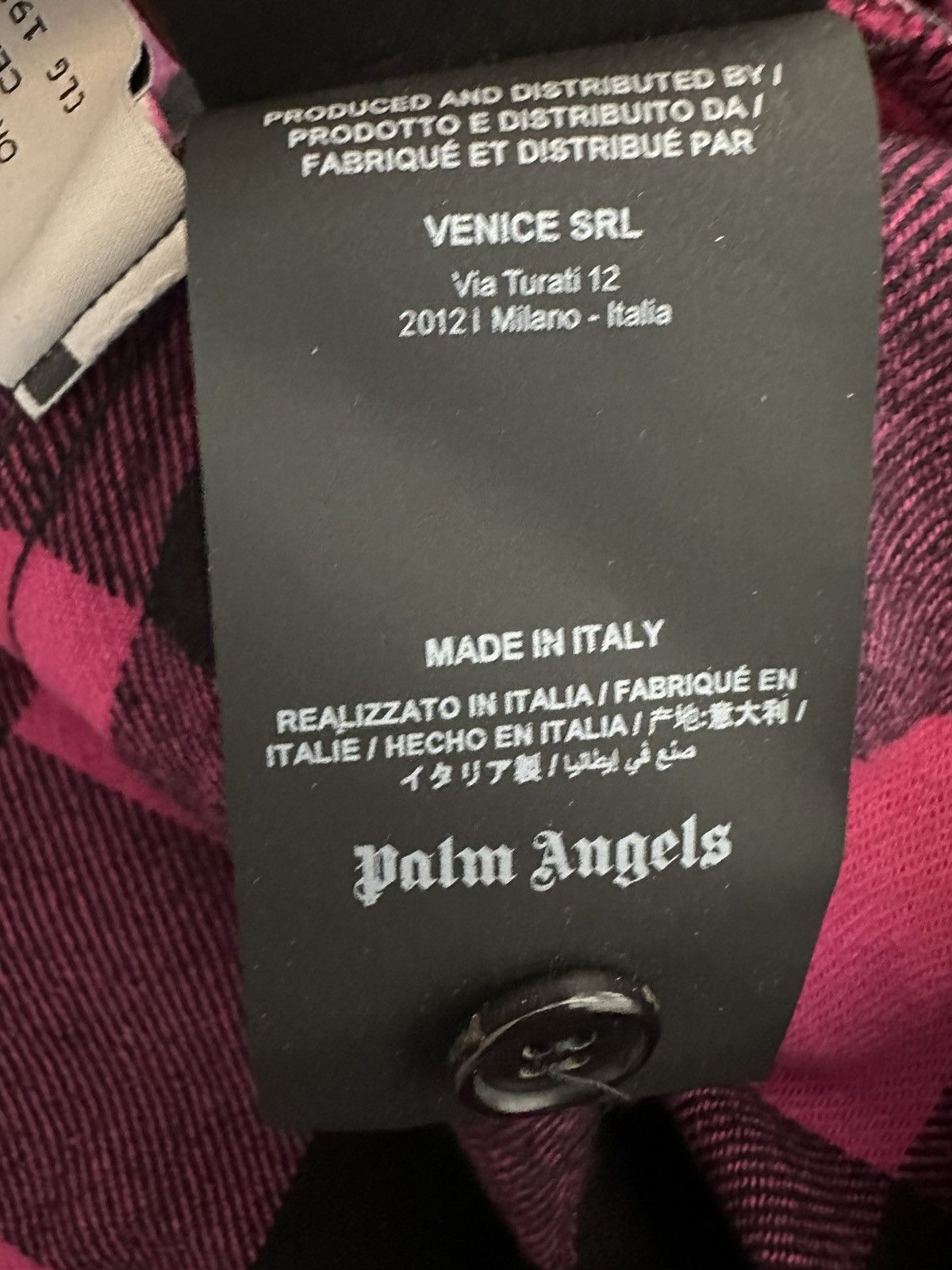 Palm Angels Palm angel curved logo check flannel pre owned medium Size US M / EU 48-50 / 2 - 7 Thumbnail