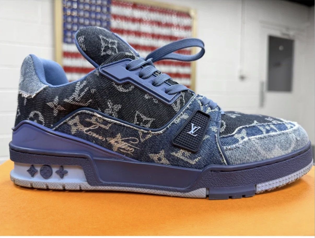 Louis Vuitton LV Trainer Low Denim 8.5 Size US 8.5 / EU 41-42 - 3 Thumbnail