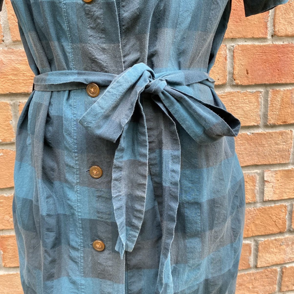 Vivienne Westwood Vivienne Westwood Green Pleated Check Dress with Waist Tie Size XS / US 0-2 / IT 36-38 - 8 Thumbnail