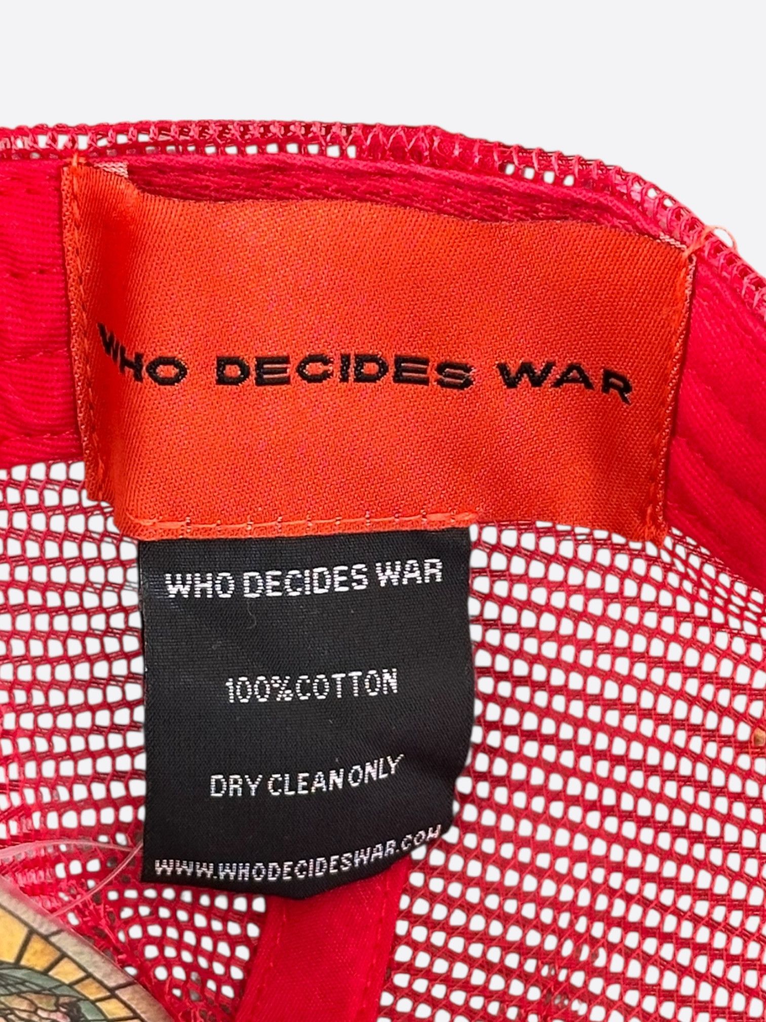 Who Decides War Who Decides War Red MRDR Embroidered Patch Trucker Hat Size ONE SIZE - 5 Thumbnail