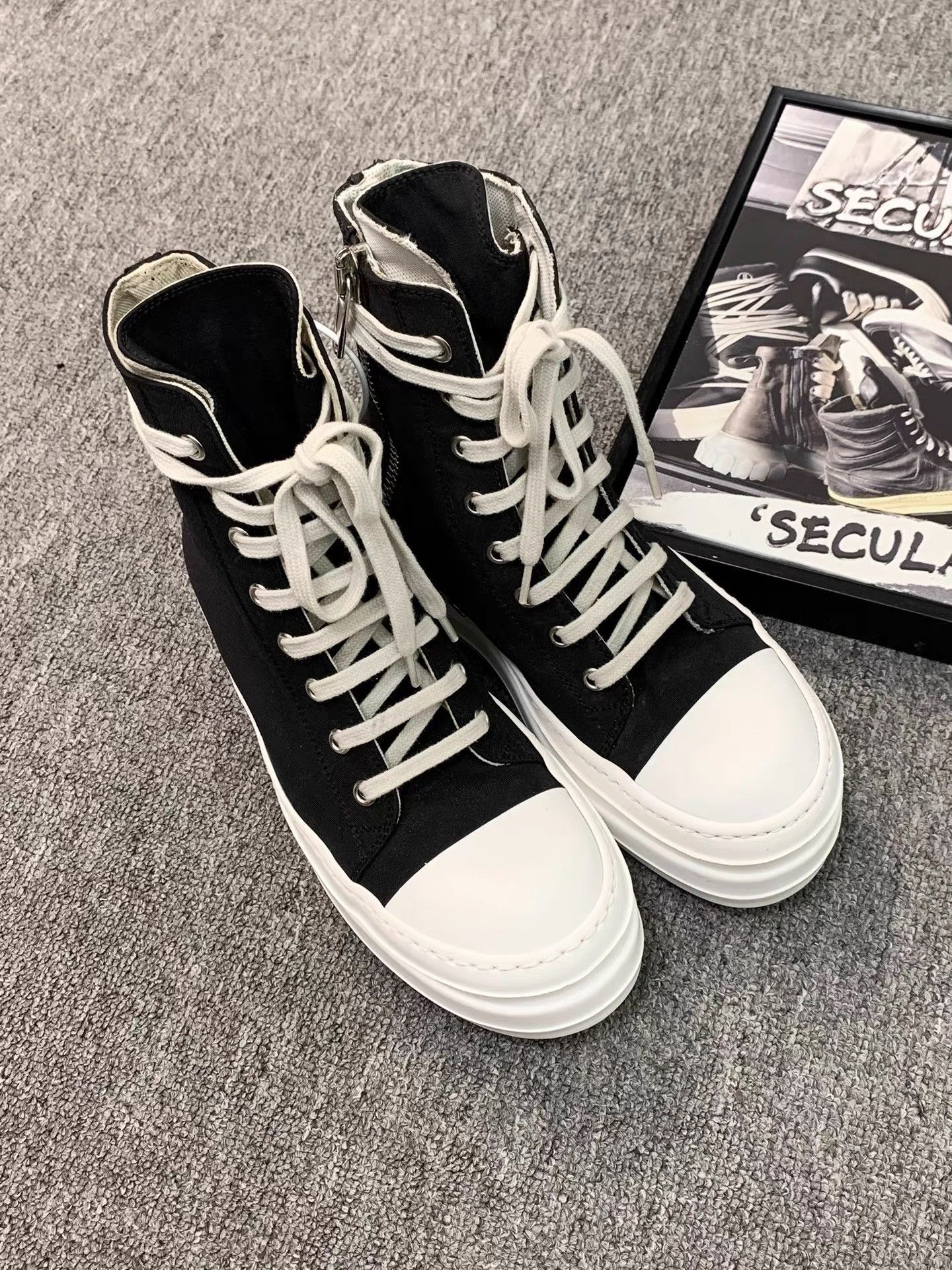 Rick Owens Rick Owens DRKSHDW Double-Layer Sole High-Top Sneakers K34 Size US 6 / IT 36 - 4 Thumbnail