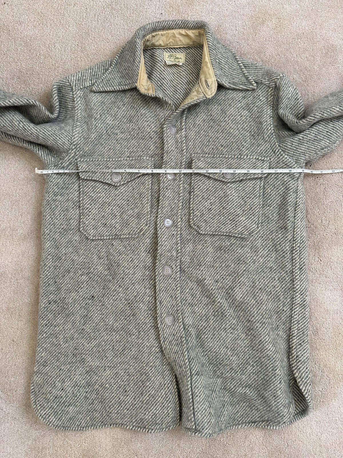 L.L. Bean Vintage 1970s L.L. Bean Virgin Wool Herringbone Shirt Jacket Size US M / EU 48-50 / 2 - 8 Thumbnail