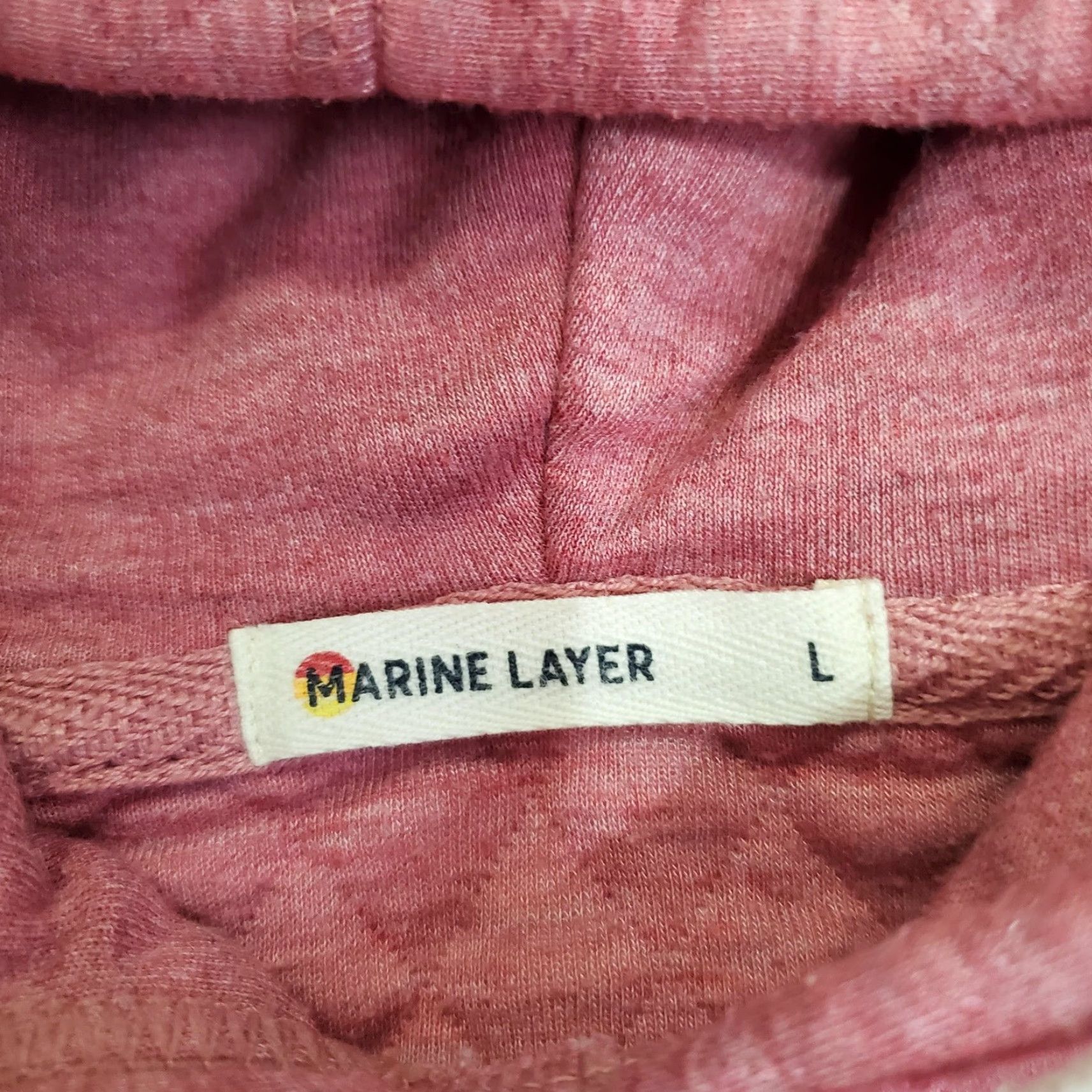 Marine Layer Marine Layer Hoodie Sweatshirt Womens L Pink Quilted Beaded Geometric Pocket Crew Neck Hooded Pullover Knit Size L / US 10 / IT 46 - 5 Thumbnail