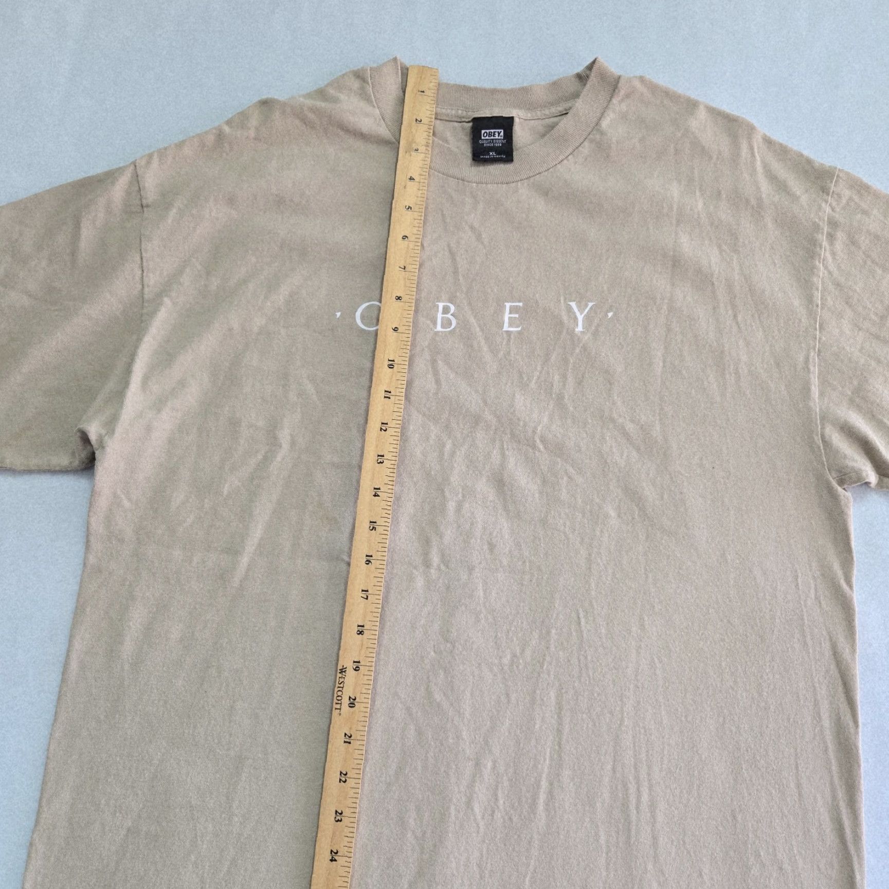Obey OBEY Shirt Mens T-Shirt Brown Medium Short Sleeve Graphic Print Cotton Size US M / EU 48-50 / 2 - 7 Thumbnail