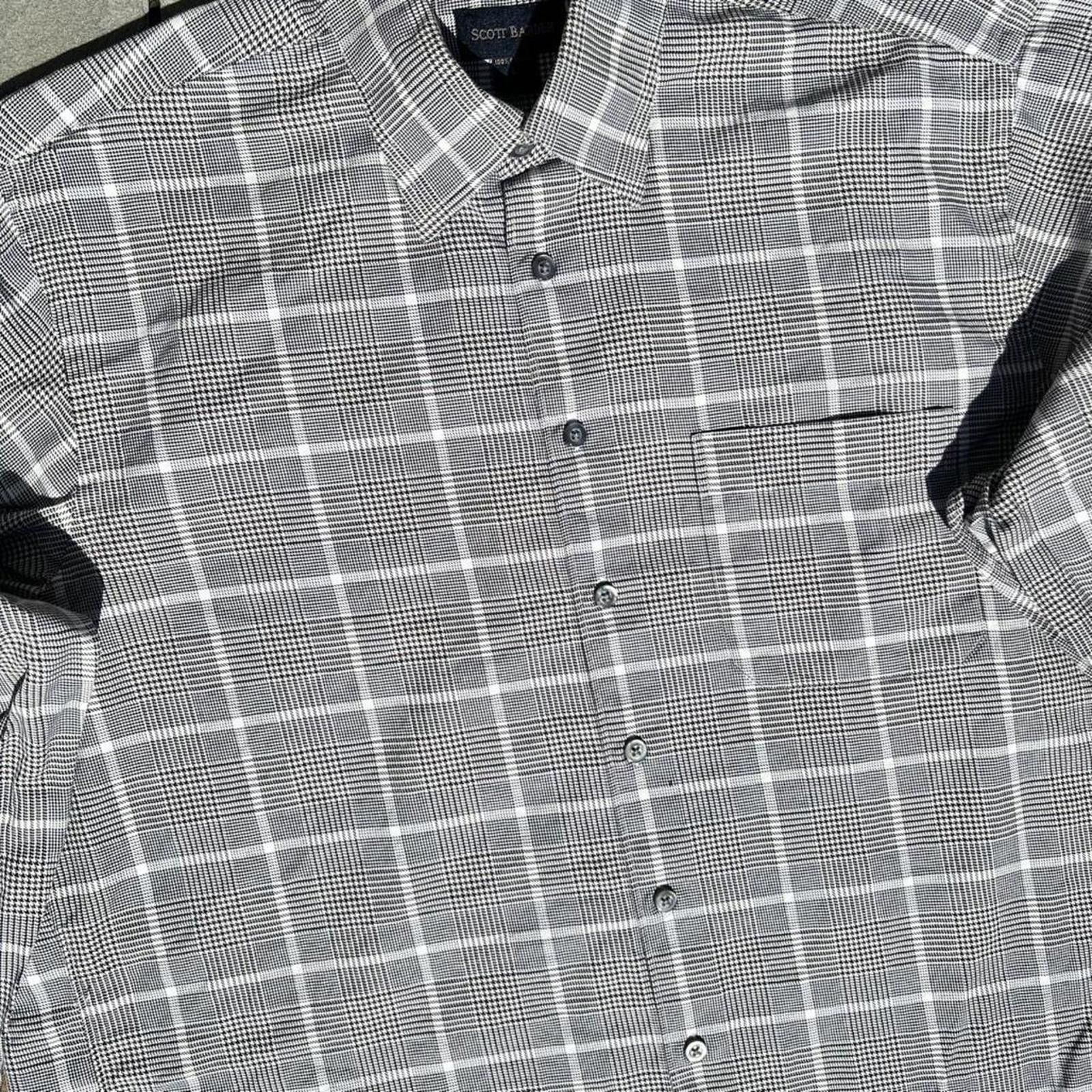 Vintage Vintage Y2K Black/White/Brown Houndstooth Plaid Button Down Size US L / EU 52-54 / 3 - 2 Thumbnail