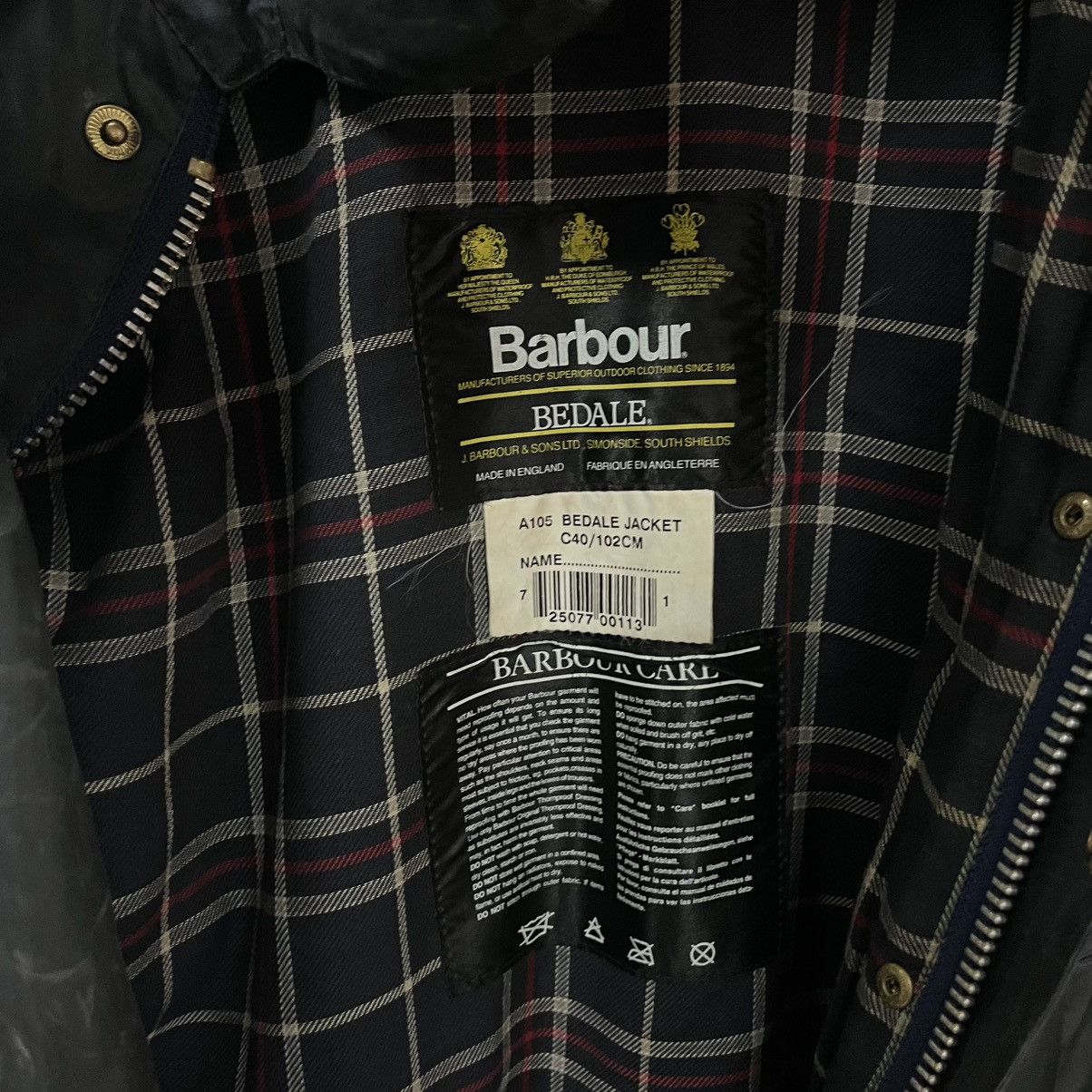 Barbour Vintage Barbour Hooded Waxed Jacket Size Size US L / EU 52-54 / 3 - 13 Thumbnail
