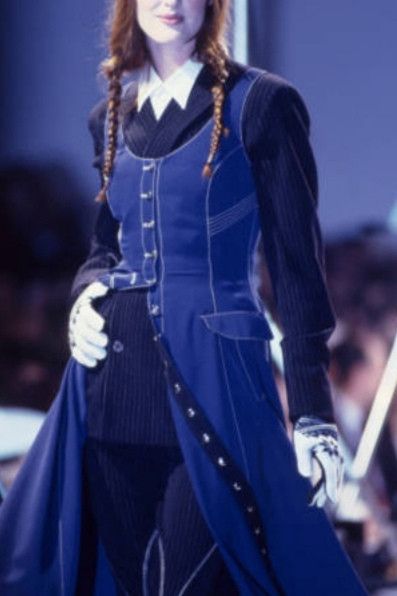 Jean Paul Gaultier FW1992/93- Gaultier Jeans - Long dress with fringes Size S / US 4 / IT 40 - 1 Thumbnail