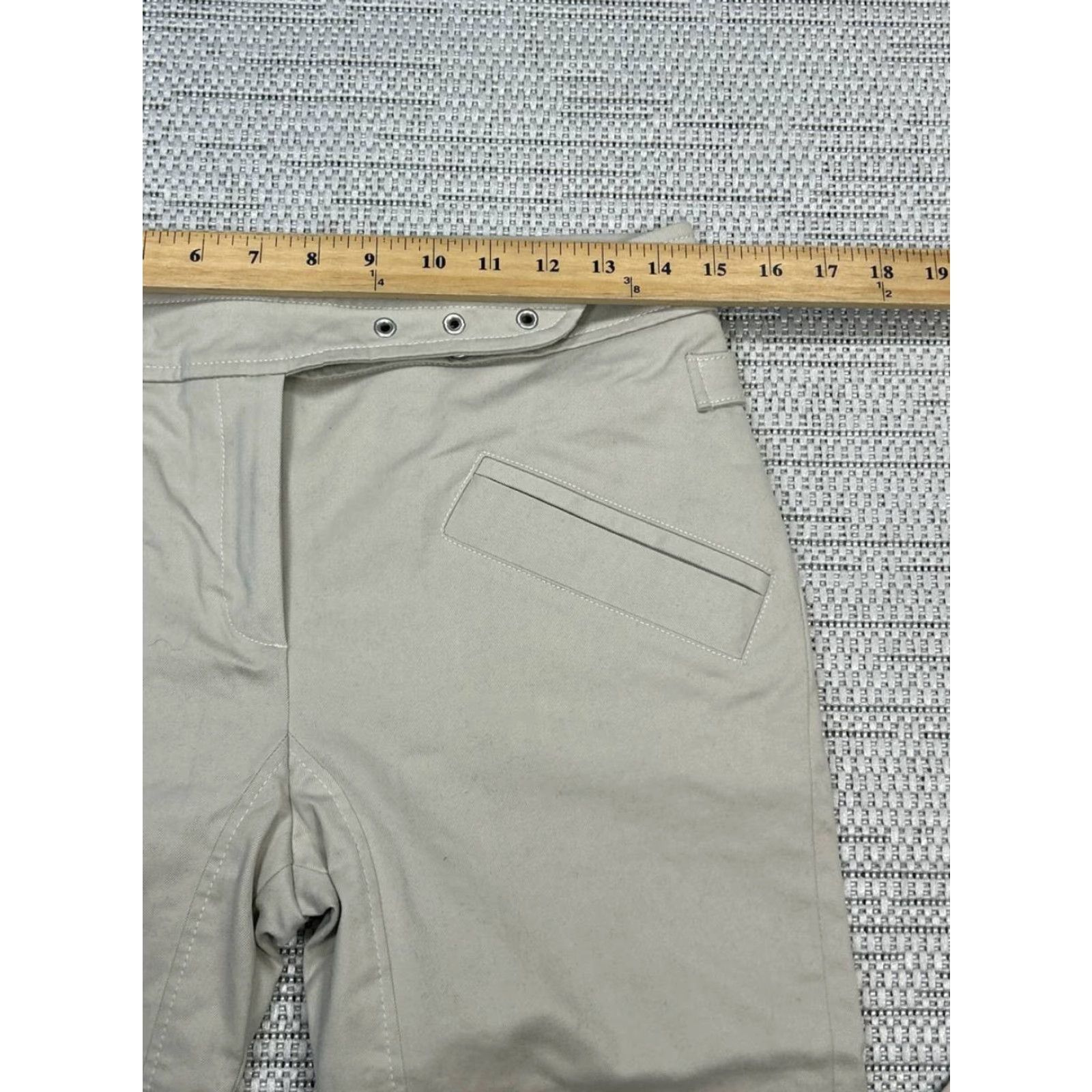 Vintage Purificacion Garcia Pants Womens 40 Beige Canvas Cotton Mid Rise Skinny Leg Size 27" / US 4 / IT 40 - 5 Thumbnail