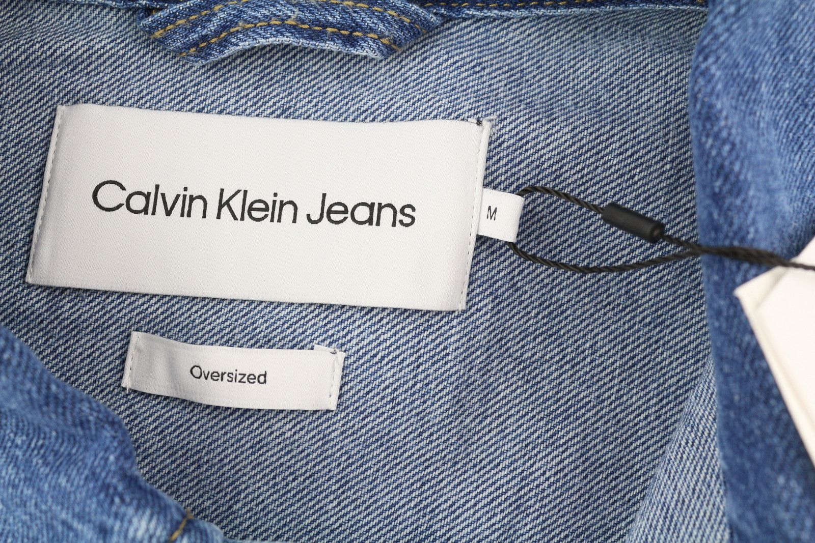 M Denim Blue Trucker Oversized Snap Buttons Jacket 85023