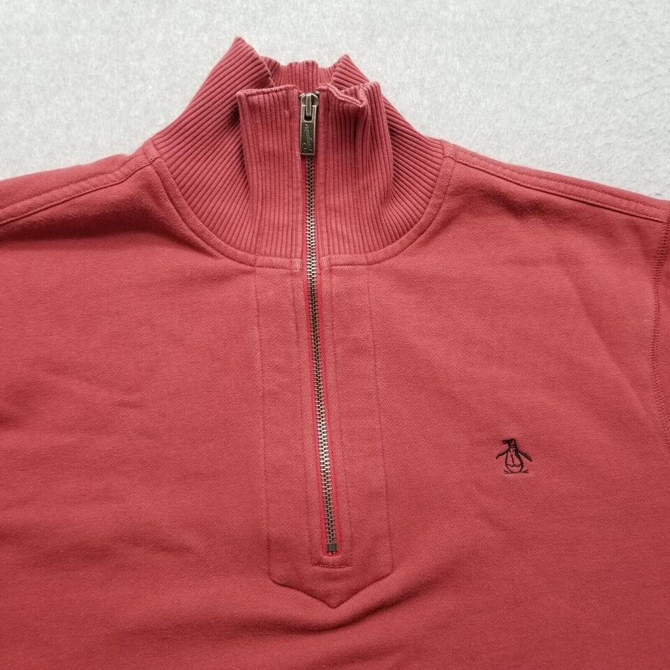 Original Penguin Penguin Sweater Mens Medium Pullover Mock Neck Zip Oversized Size US M / EU 48-50 / 2 - 5 Thumbnail