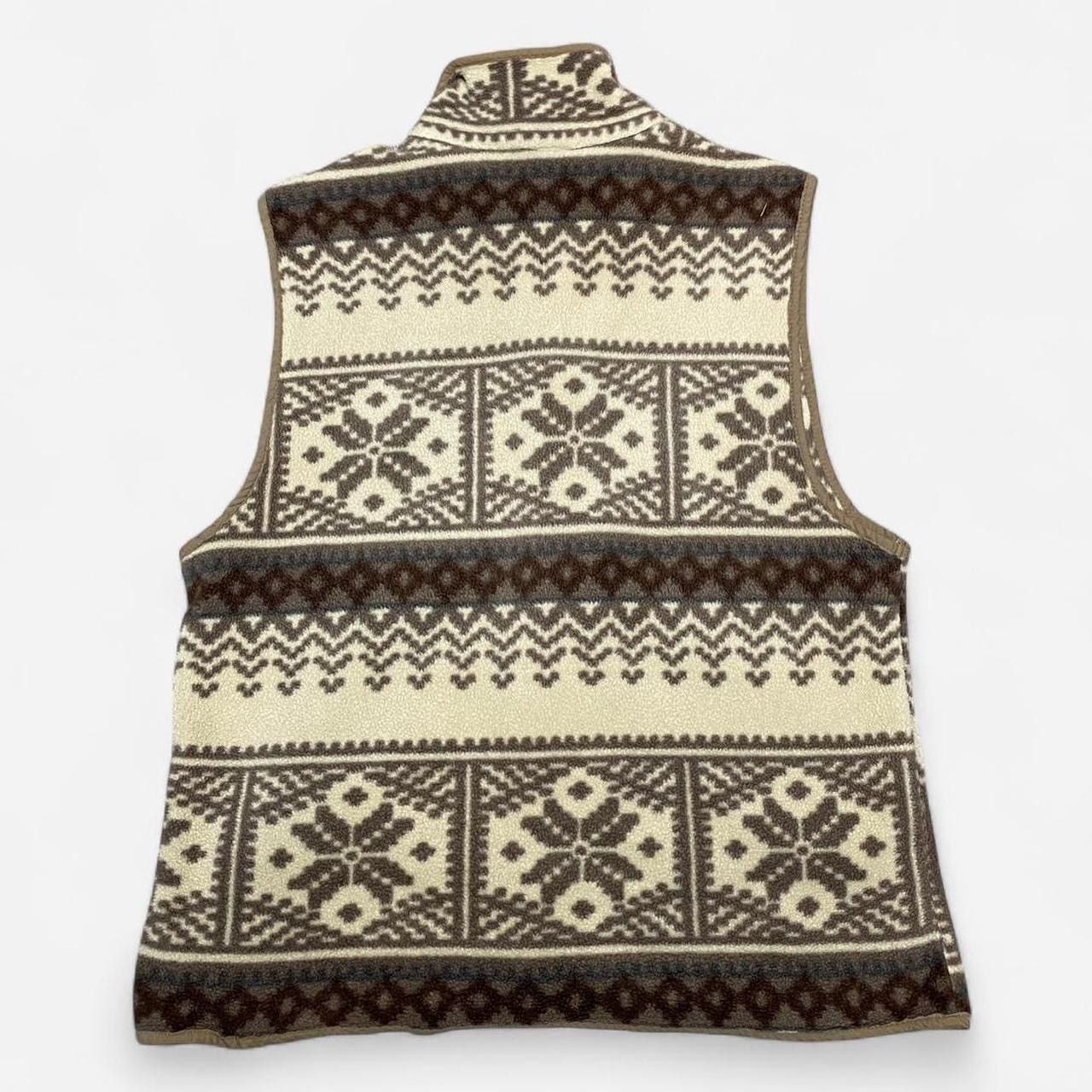 Woolrich Woolen Mills Woolrich snowflake beige and brown pattern fleece vest Size US M / EU 48-50 / 2 - 5 Thumbnail