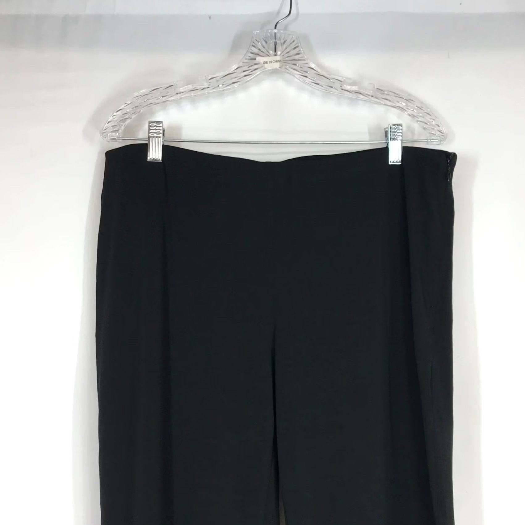 Tilley TILLEY Pants Men Large Black Elastic Waist Flat Front Polyester Blend PANTS Mens L Black Size US 33 - 2 Thumbnail