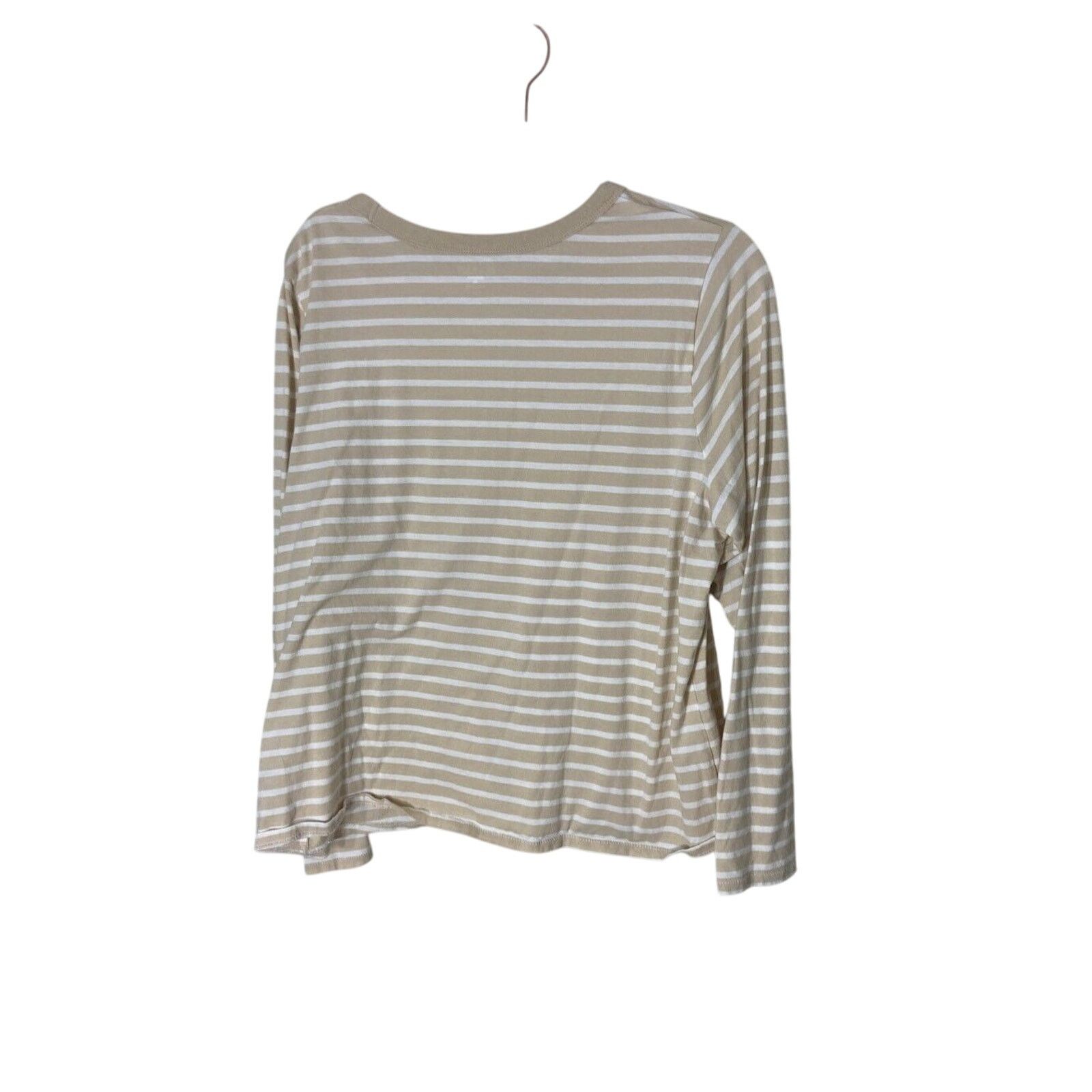 Old Navy Old Navy Neutral Tone Stripe Portofino Prep Long Sleeve Size XL / US 12-14 / IT 48-50 - 4 Thumbnail