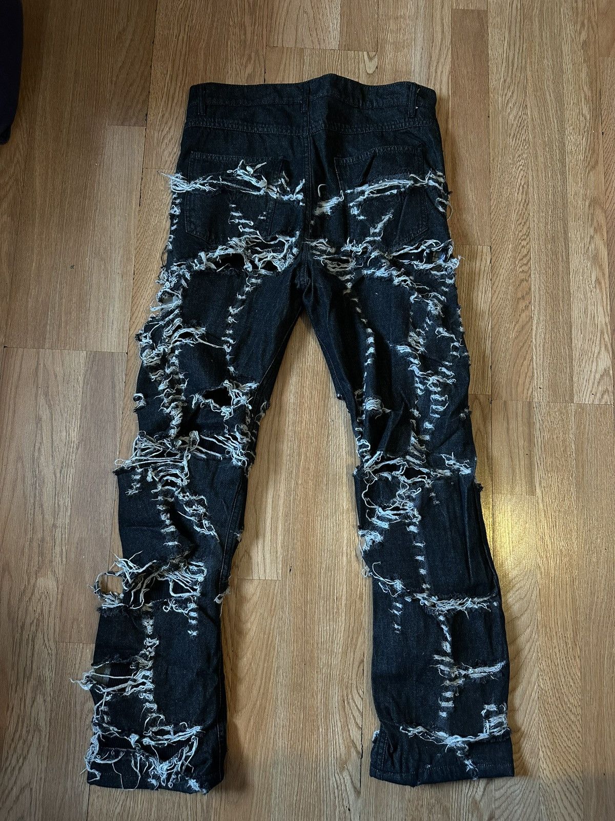 Designer × Vintage THORN DENIM PANTS Size US 34 / EU 50 - 4 Thumbnail