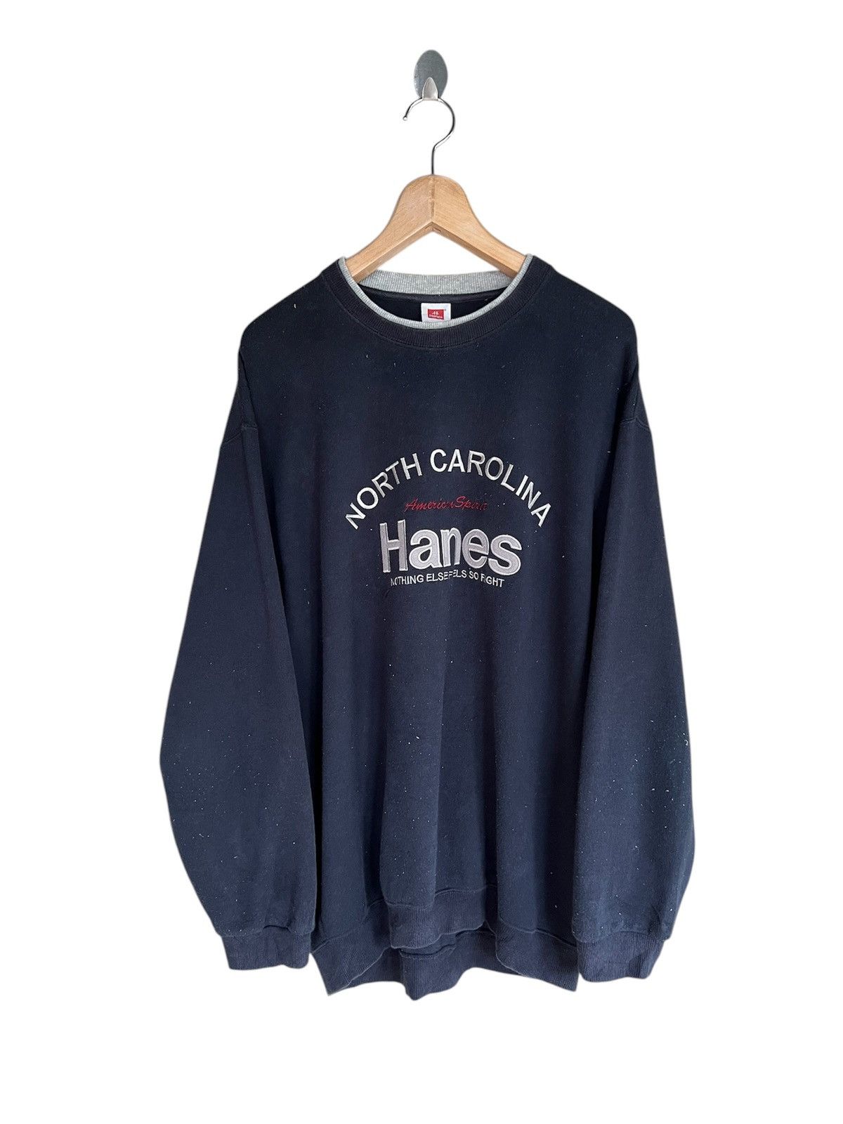 Hanes × Vintage Vintage Hanes Spell Out Sweatshirt Size US L / EU 52-54 / 3 - 1 Thumbnail