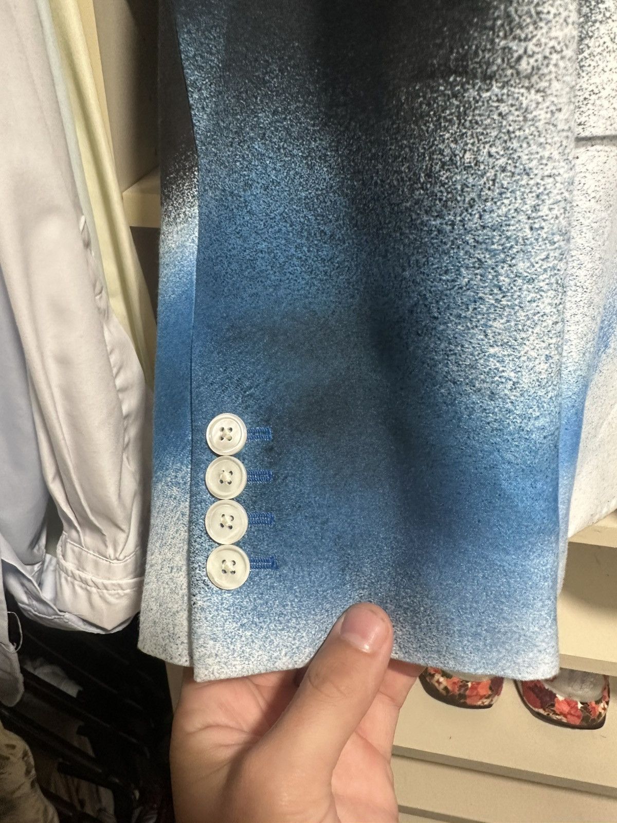 Alexander McQueen NWT $3990 Runway Alexander McQueen Spray Paint Blazer size50 Size 40R - 5 Thumbnail