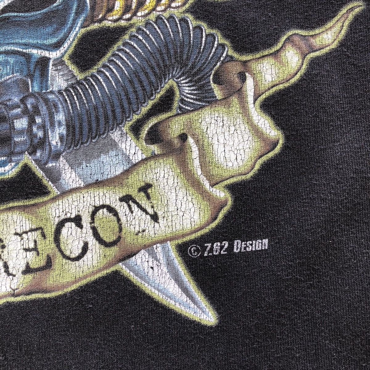 Vintage USMC RECON Rare Backprint Design T-Shirt Size US L / EU 52-54 / 3 - 7 Thumbnail
