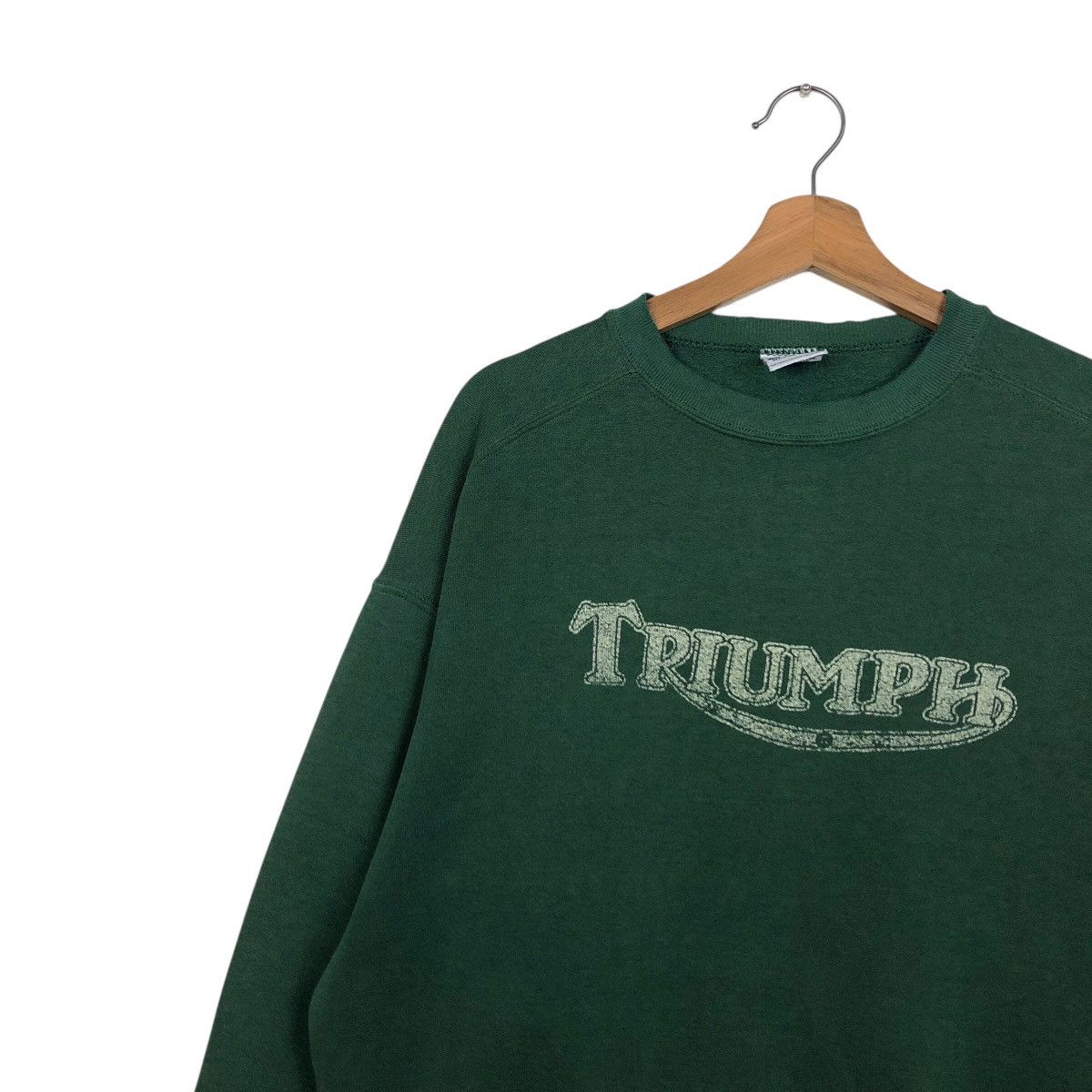 Vintage 📌Vintage Sweatshirt Triumph Made in Usa Cafe Racer Wear Size US L / EU 52-54 / 3 - 8 Thumbnail