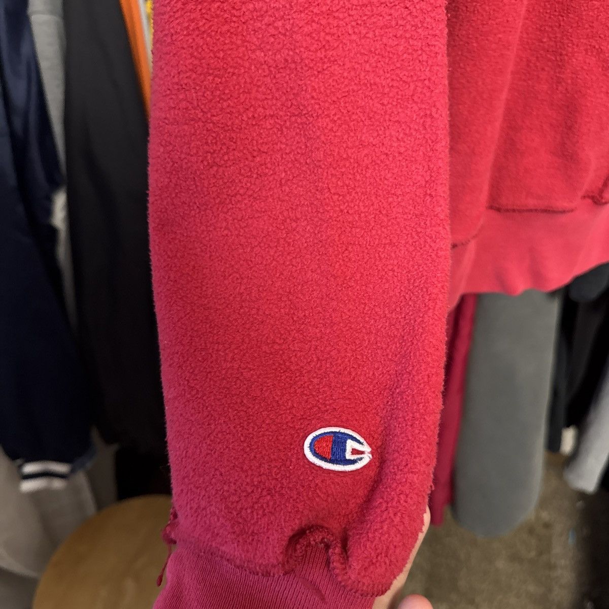 Champion VINTAGE Champion Mens 2XL Inside Out Fleece Crewneck 90s Y2K Size US XXL / EU 58 / 5 - 5 Thumbnail