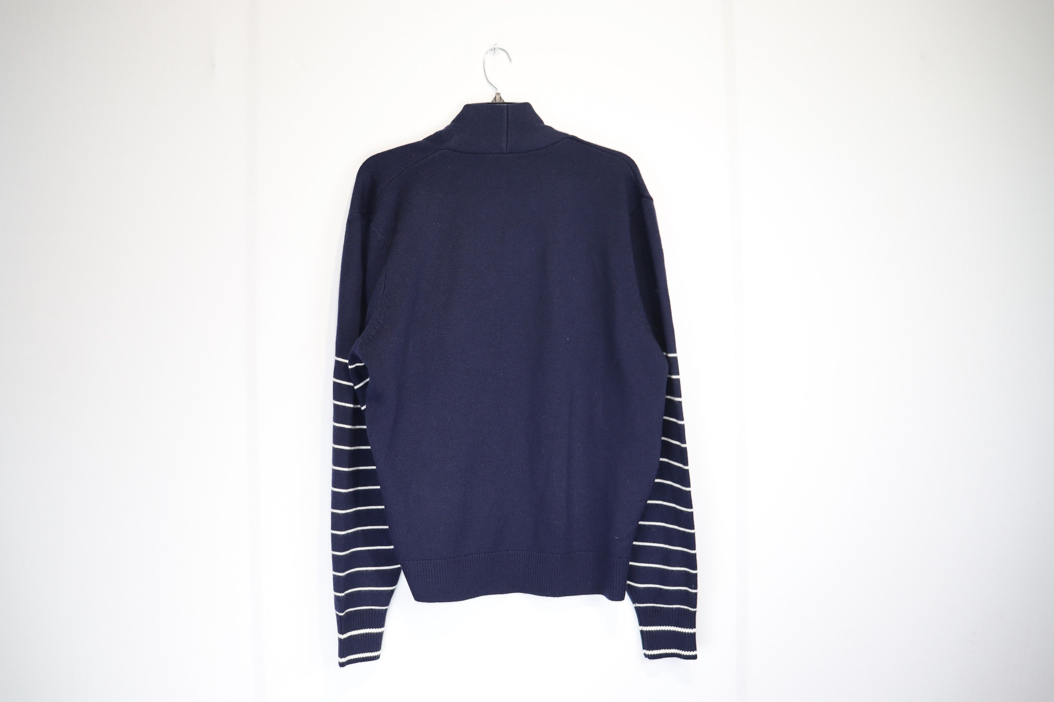 JW Anderson o1rshd1 Logo Knitwear in Navy/Ice Blue Size US M / EU 48-50 / 2 - 9 Thumbnail