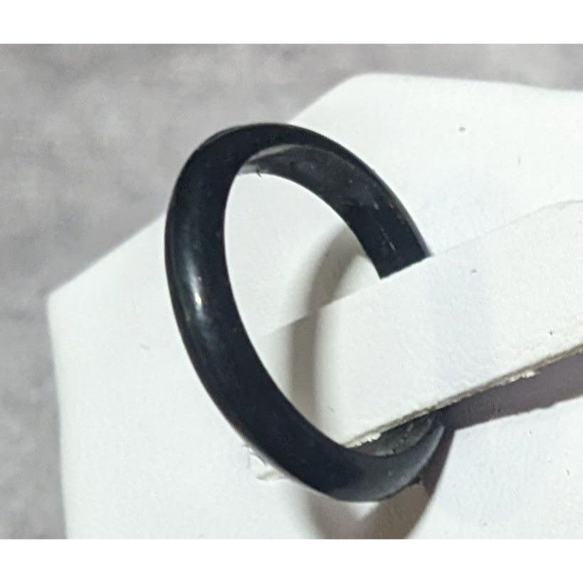 Other Simple Black Rubber Fashion Ring Size 6 1/4 Size ONE SIZE - 4 Thumbnail