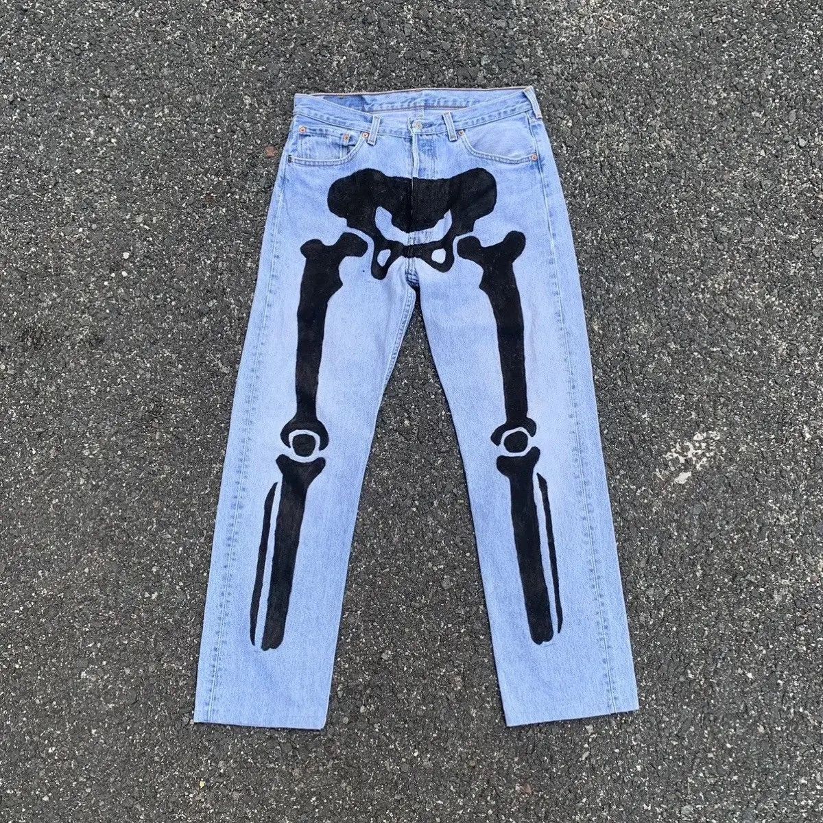 Levi's 💥1990’s Vintage Levis 32x30 Skletons CustomMade Levis Pants Size US 32 / EU 48 - 4 Thumbnail