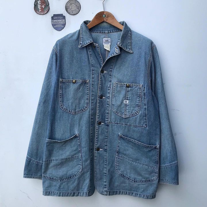 Lee × Vintage Vintage Lee Chore Jacket denim blue jeans Sanforized Coveral Size US L / EU 52-54 / 3 - 1 Thumbnail