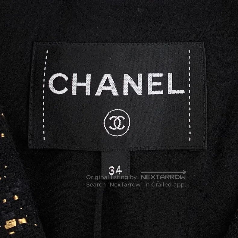 Chanel Chanel Black and brown wool V-neck single-breasted long-sl Size XXS / US 00 / IT 34 - 5 Thumbnail