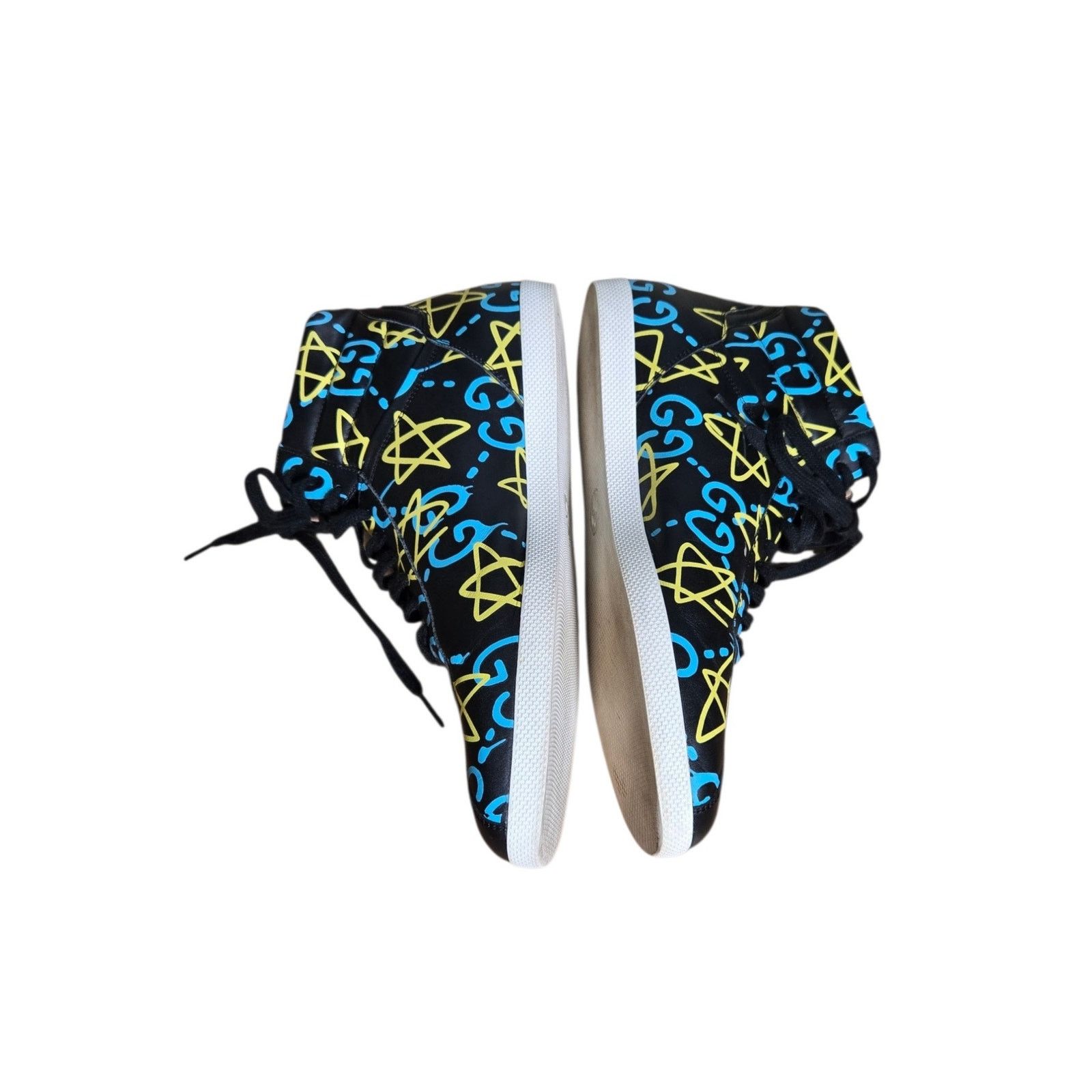 Gucci Gucci High Top Ghost Graffiti Print Limited Edition Sneakers Size US 11 / EU 44 - 5 Thumbnail